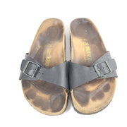 Birkenstock Madrid BF Narrow Leather Slides One Strap Black Sz 38 W7/M5