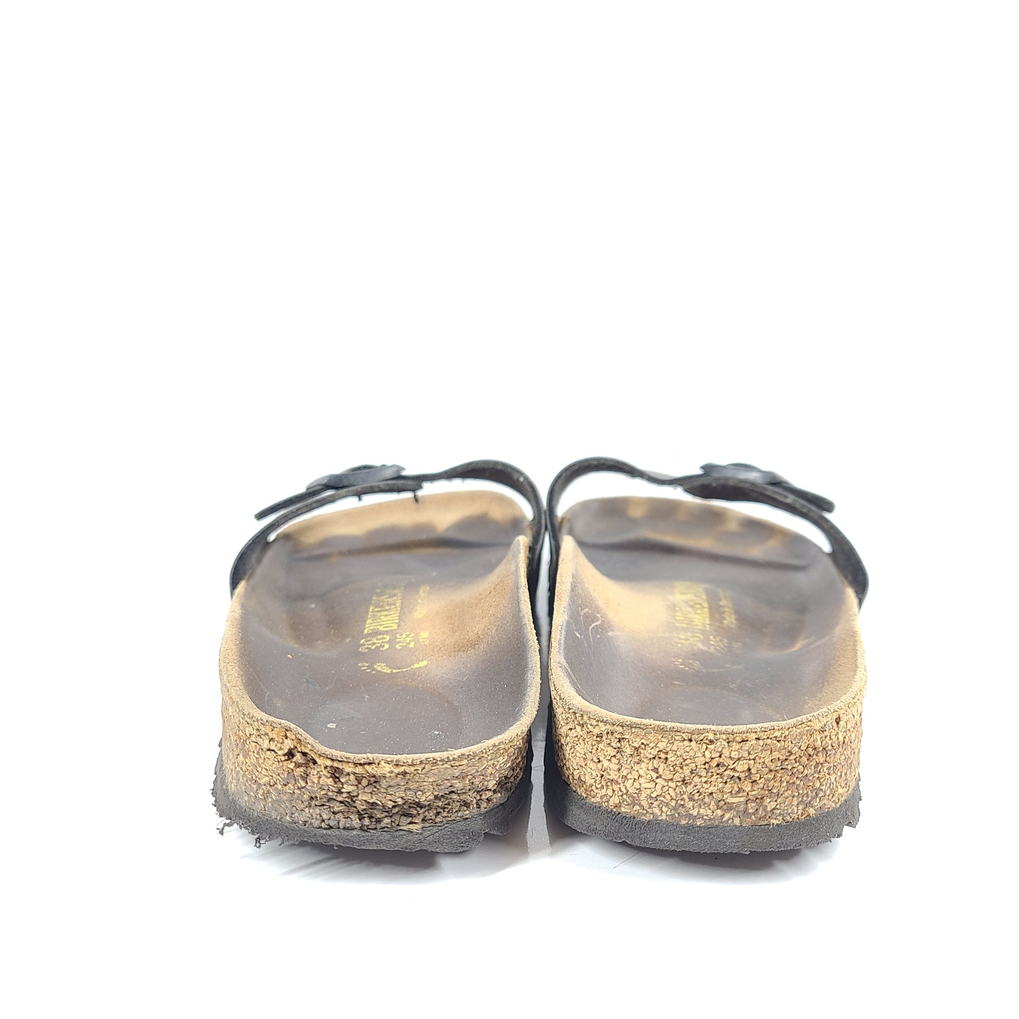 Birkenstock Madrid BF Narrow Leather Slides One Strap Black Sz 38 W7/M5