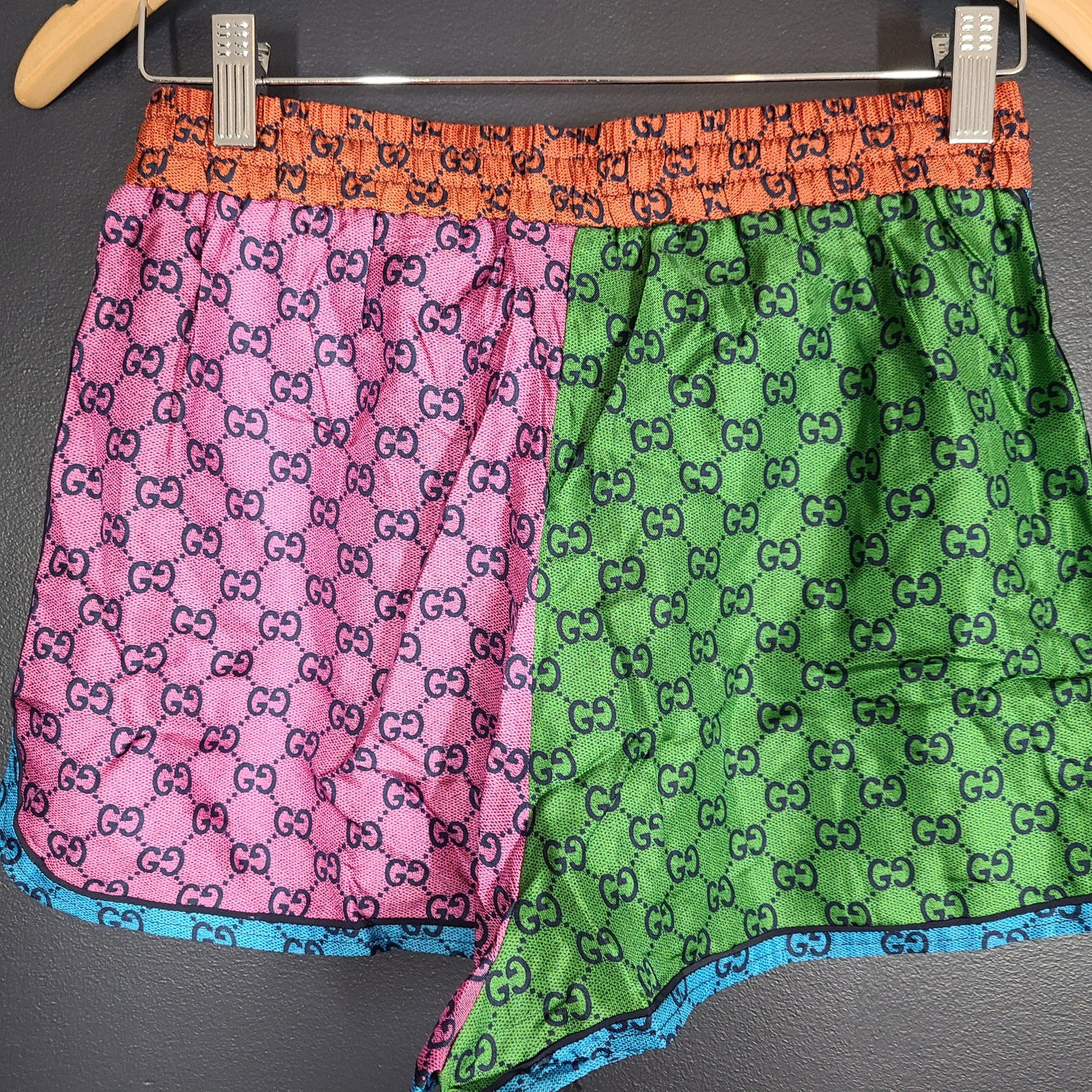 Gucci GG Women's Canvas G Silk Twill Printed Shorts 660429 Multicolor Sz S NEW