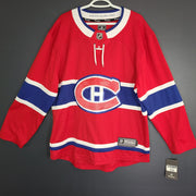 Montreal Canadiens Men's Fanatics Breakaway Hockey Home Jersey Blank Red Sz L