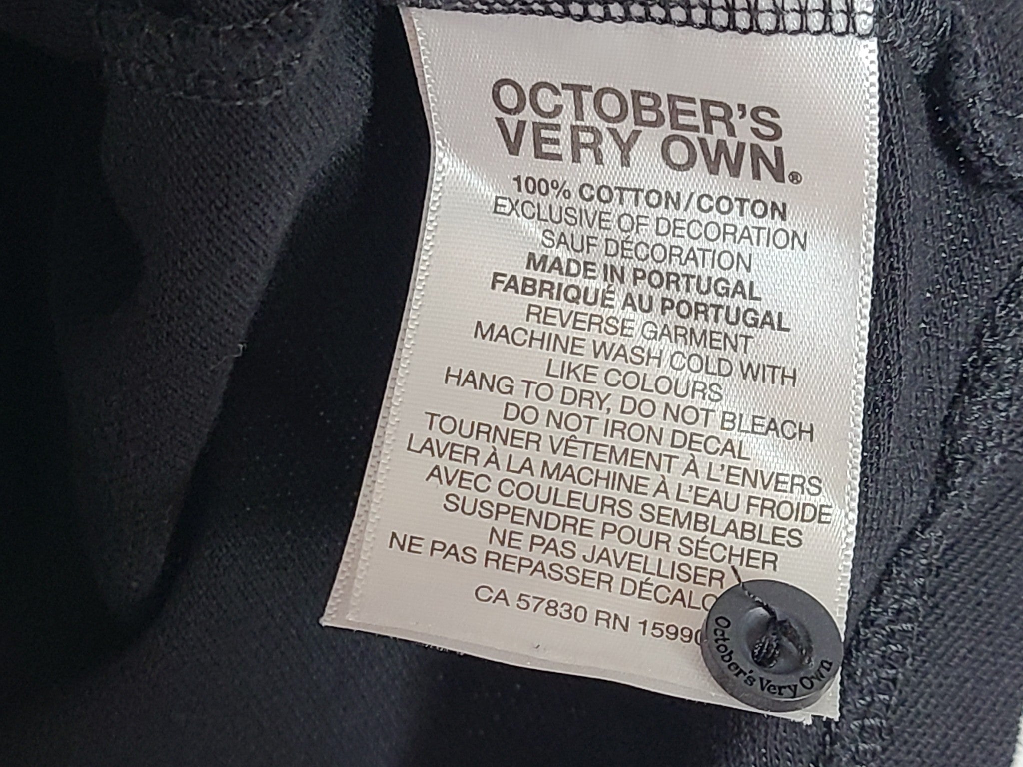 OVO Octobers Very Own Men's Classic Polo Shirt Logo Embroidery Black Size L