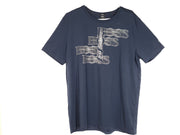 Hugo Boss Men's Athletic T-Shirt Slim Fit Stretch Logo Print Dark Blue Sz XXL