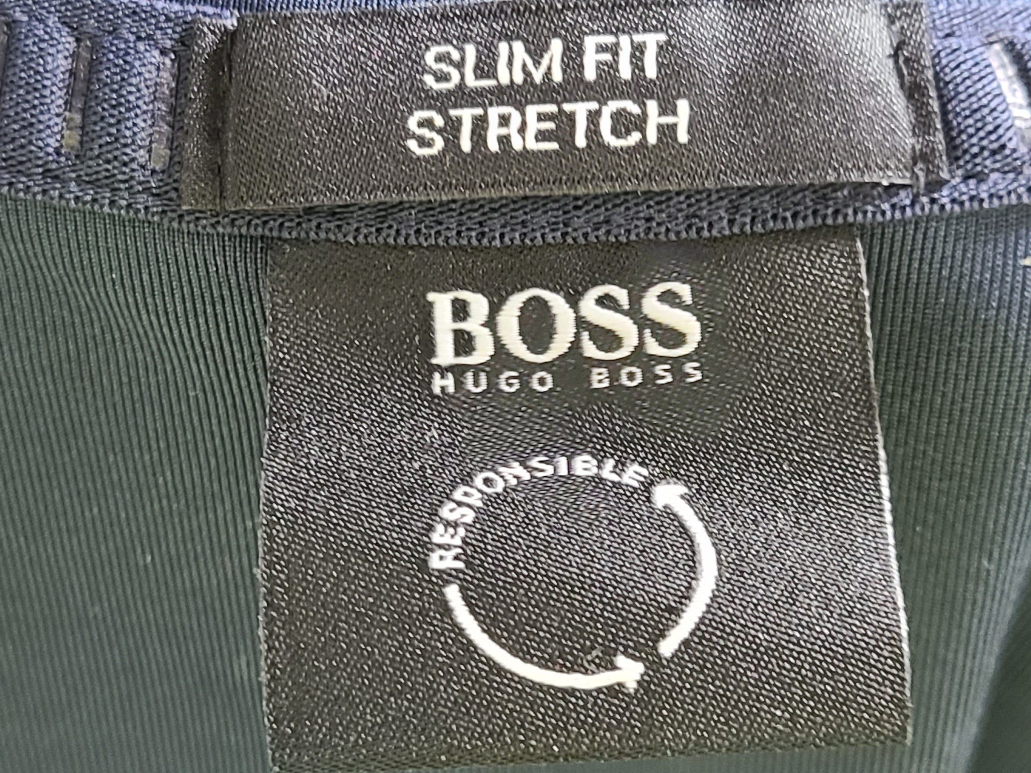 Hugo Boss Men's Athletic T-Shirt Slim Fit Stretch Logo Print Dark Blue Sz XXL