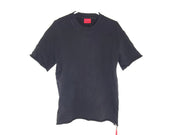 Hugo Boss Men's Dwhite T-Shirt Short Sleeve Raw Edges Zipper Black Sz M