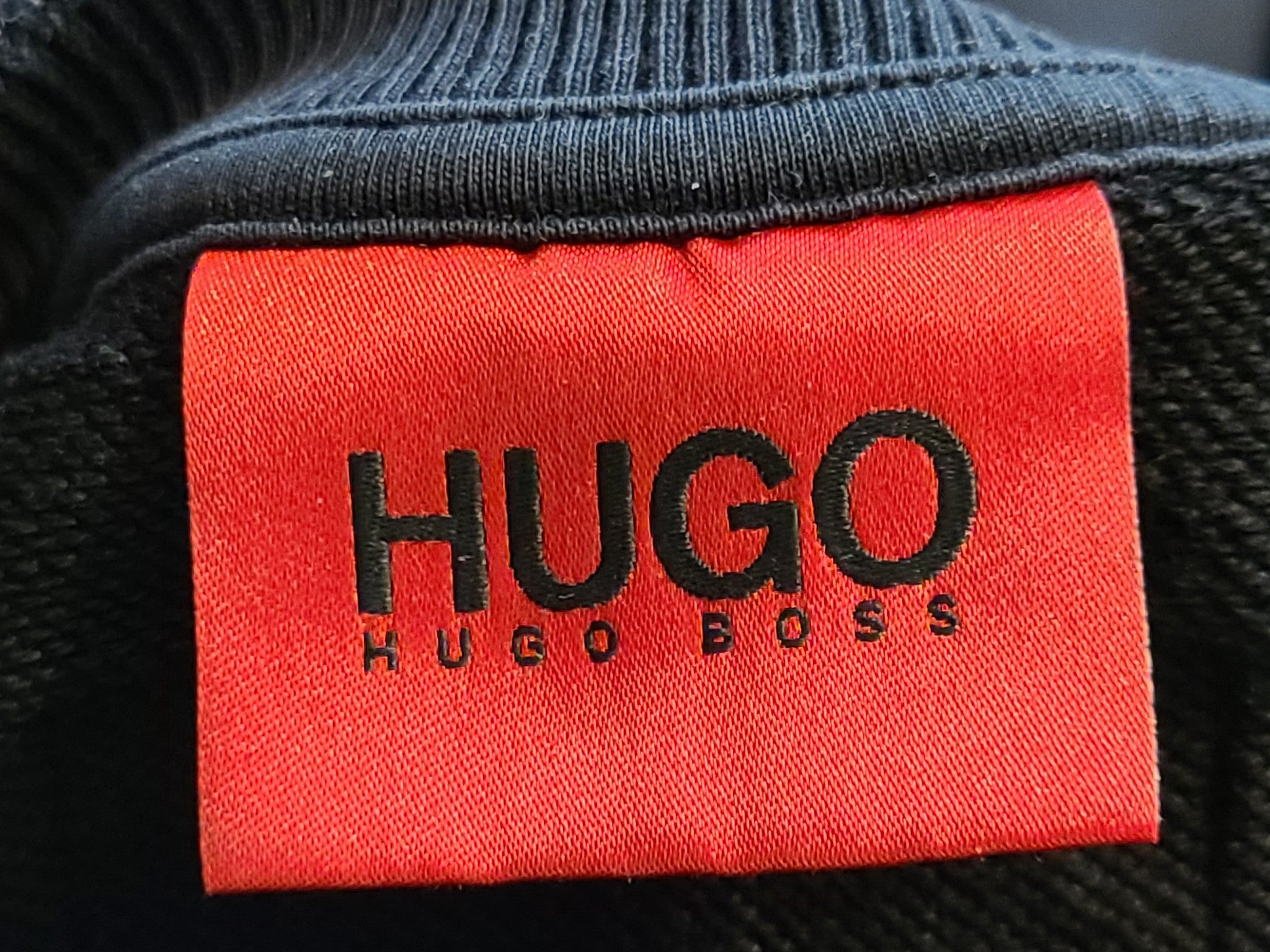 Hugo Boss Men's Dwhite T-Shirt Short Sleeve Raw Edges Zipper Black Sz M