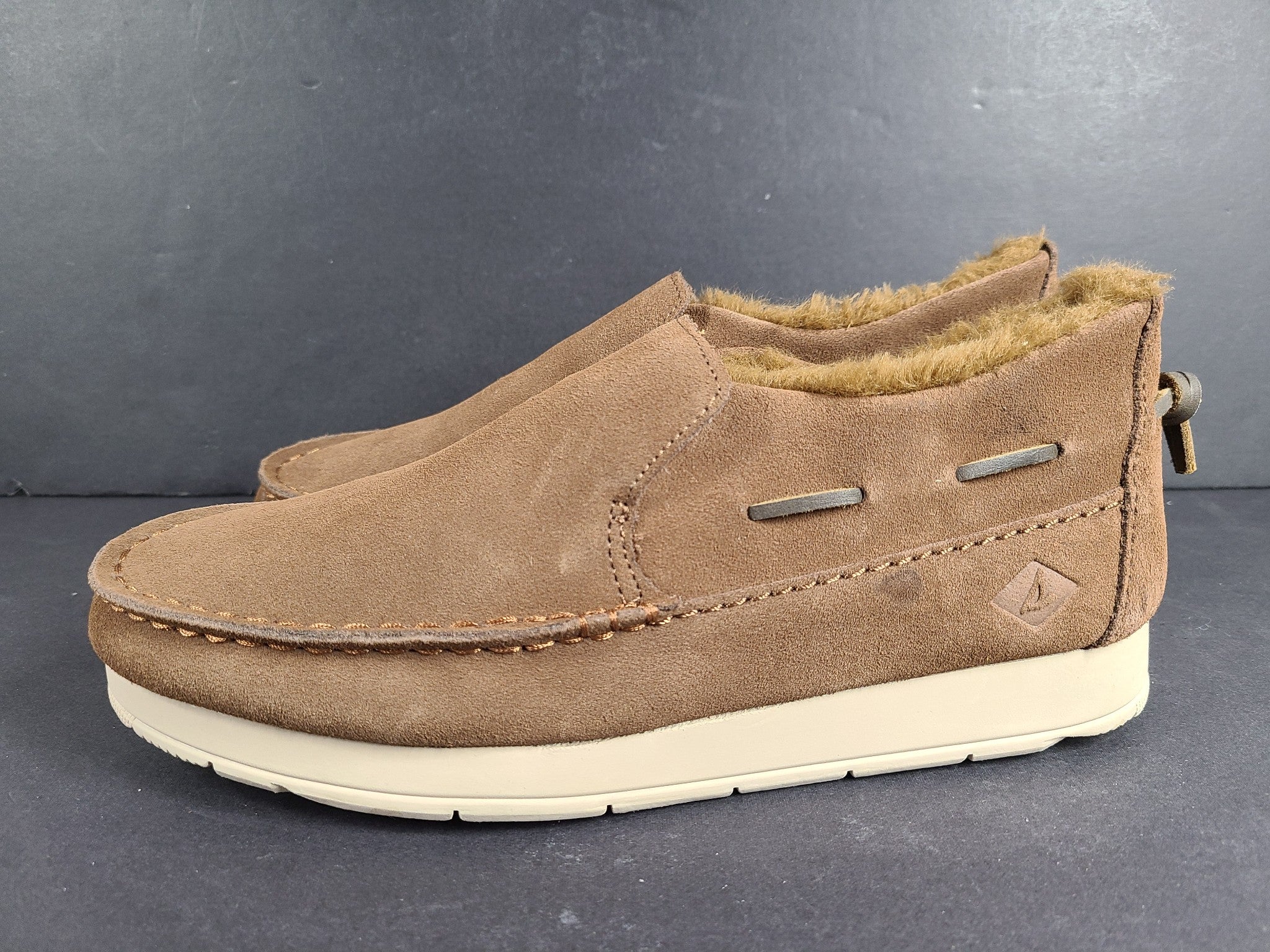 Sperry Men's MOC-Sider Moccasins Winter Slip On Shoes Suede Boots Brown US 8