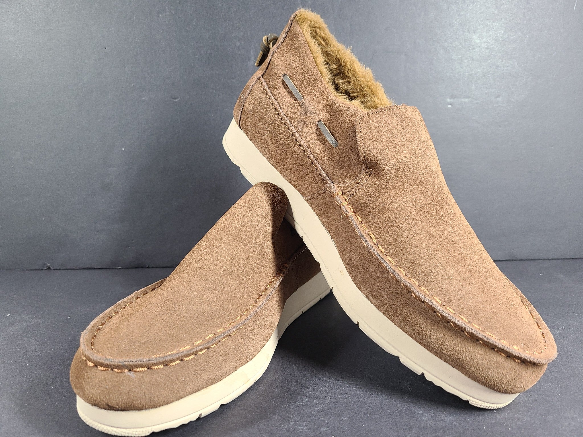 Sperry Men's MOC-Sider Moccasins Winter Slip On Shoes Suede Boots Brown US 8