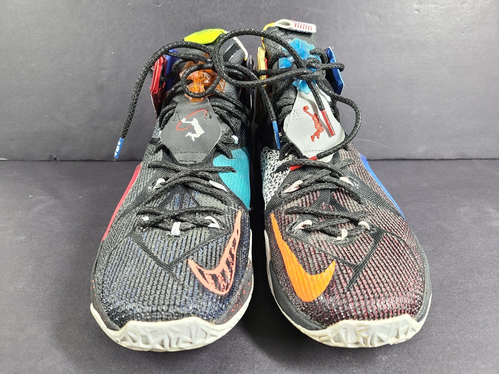 Nike Men's LeBron 12 'What the LeBron' Sneakers 812511-909 Multicolor Sz 8.5