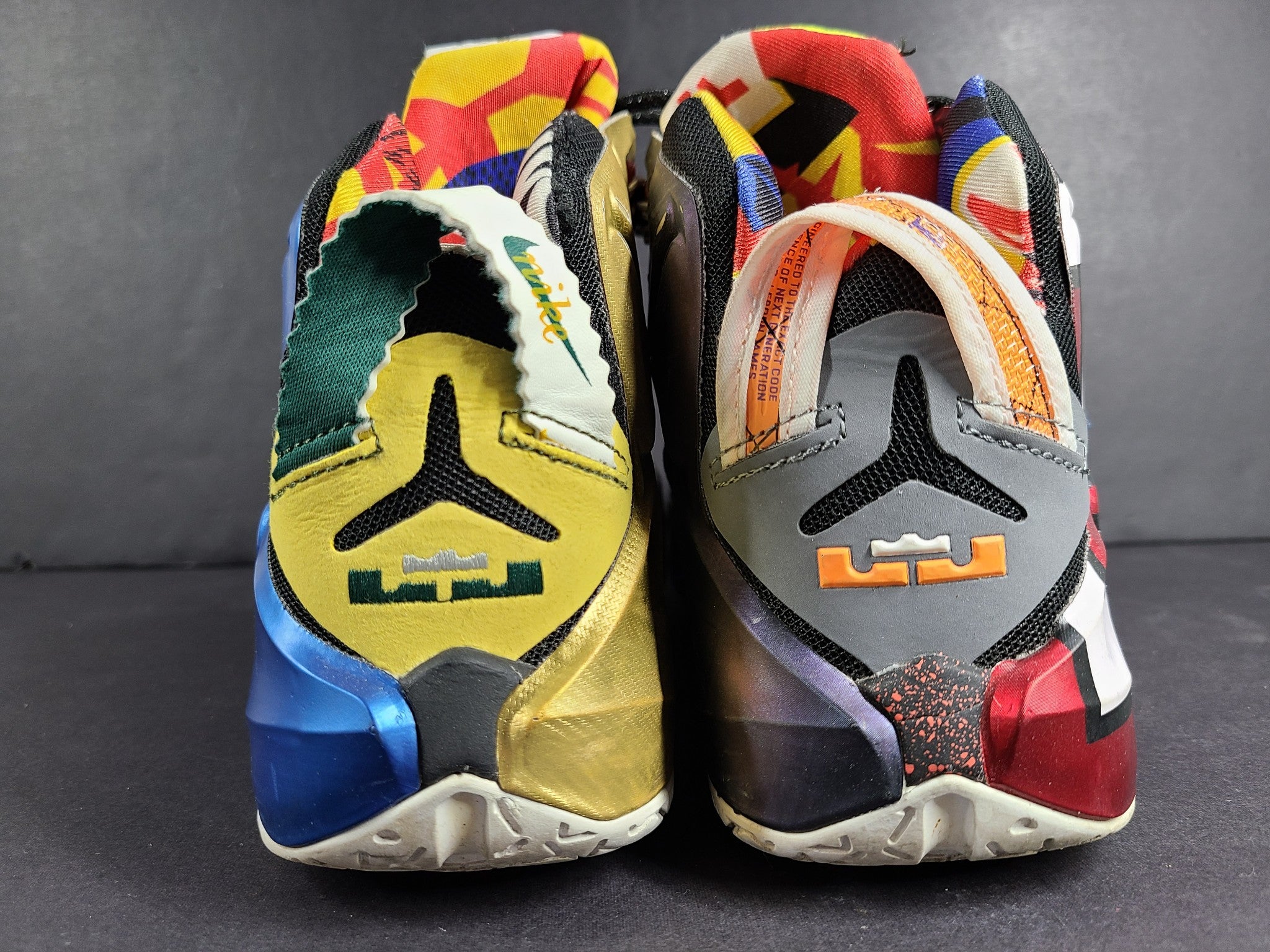 Nike Men's LeBron 12 'What the LeBron' Sneakers 812511-909 Multicolor Sz 8.5