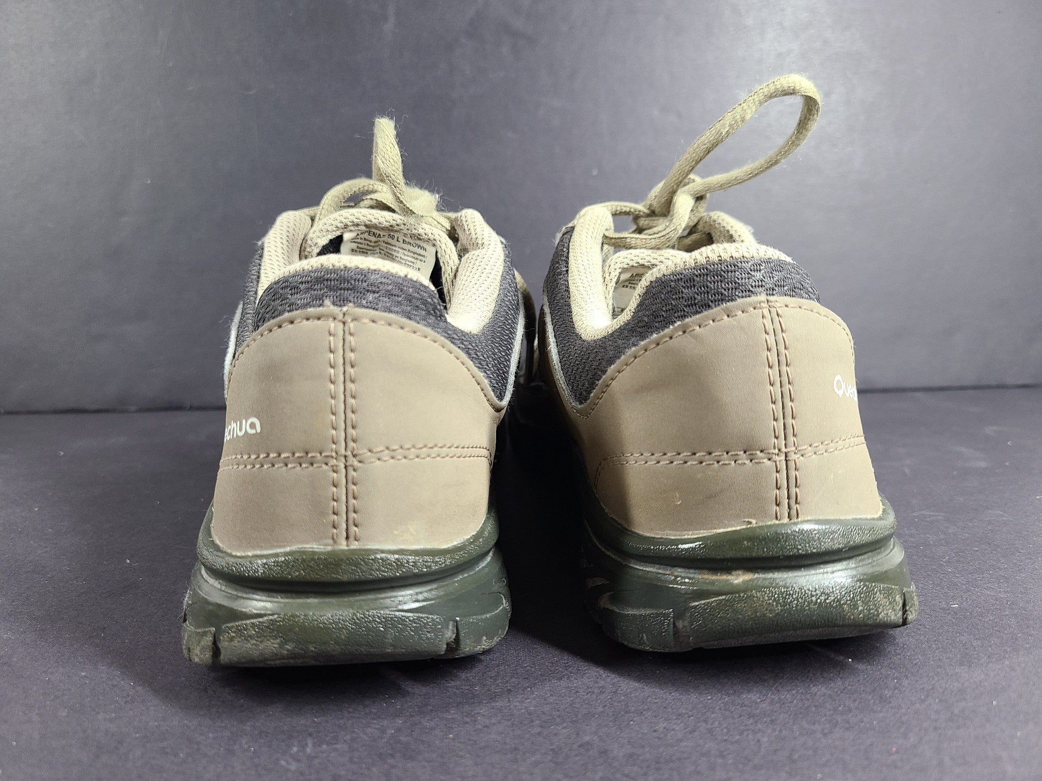 Quechua Women's Arpenaz 50 Trekking Outdoors Hiking Shoes Brown Sz 8