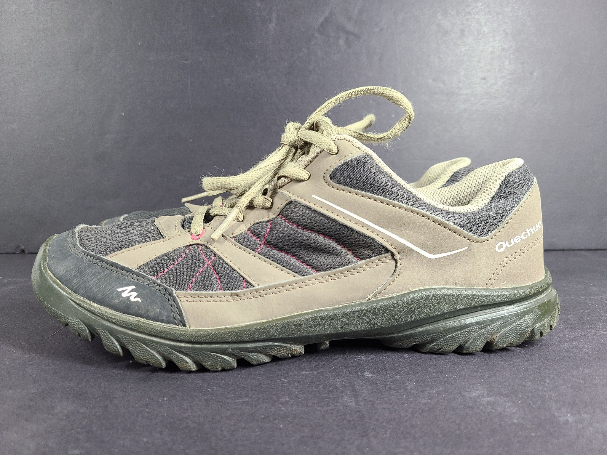 Quechua Women's Arpenaz 50 Trekking Outdoors Hiking Shoes Brown Sz 8