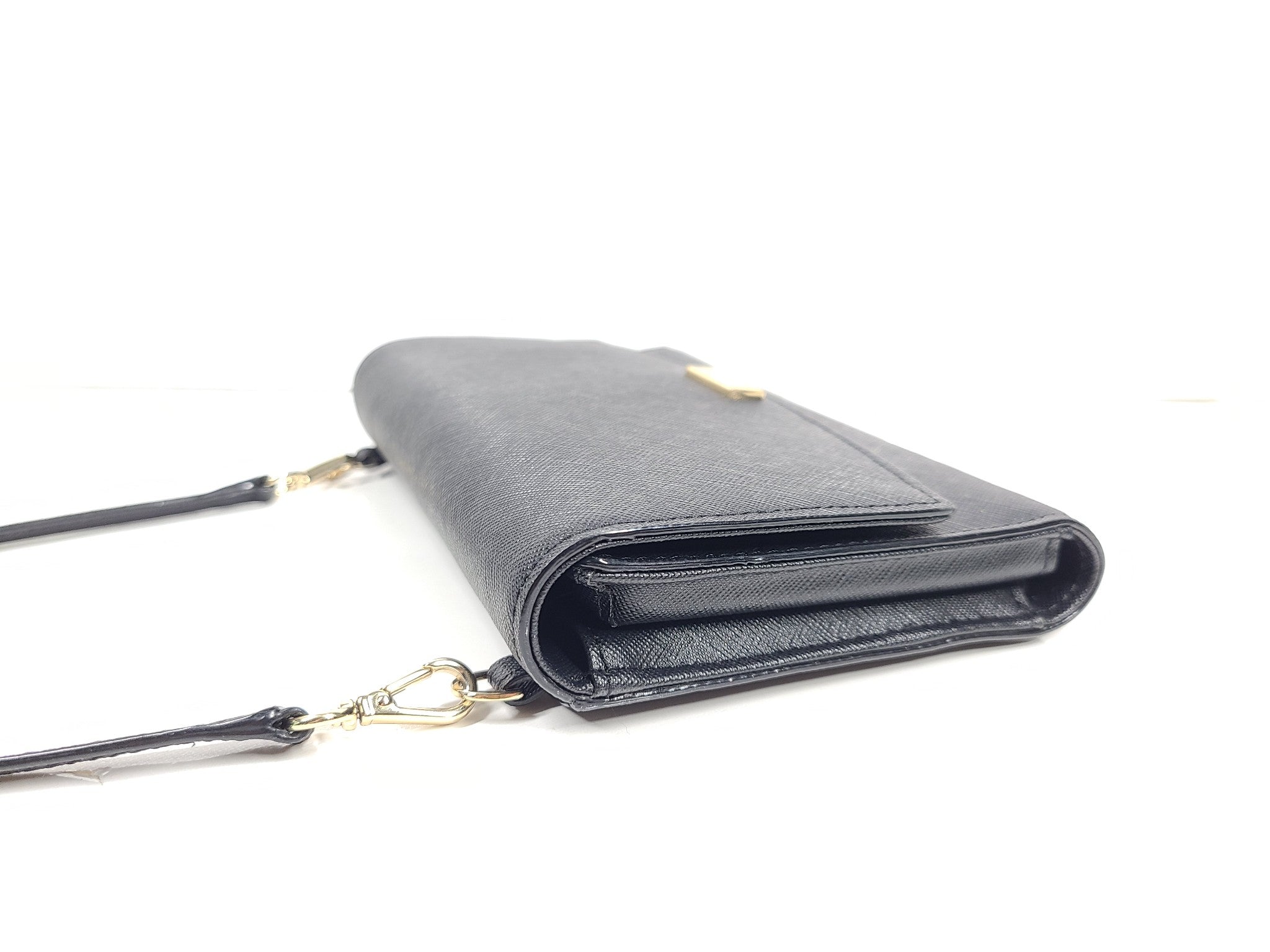 Kate Spade Laurel Way Winni Flap Crossbody Wallet Leather Multiple Pockets Black