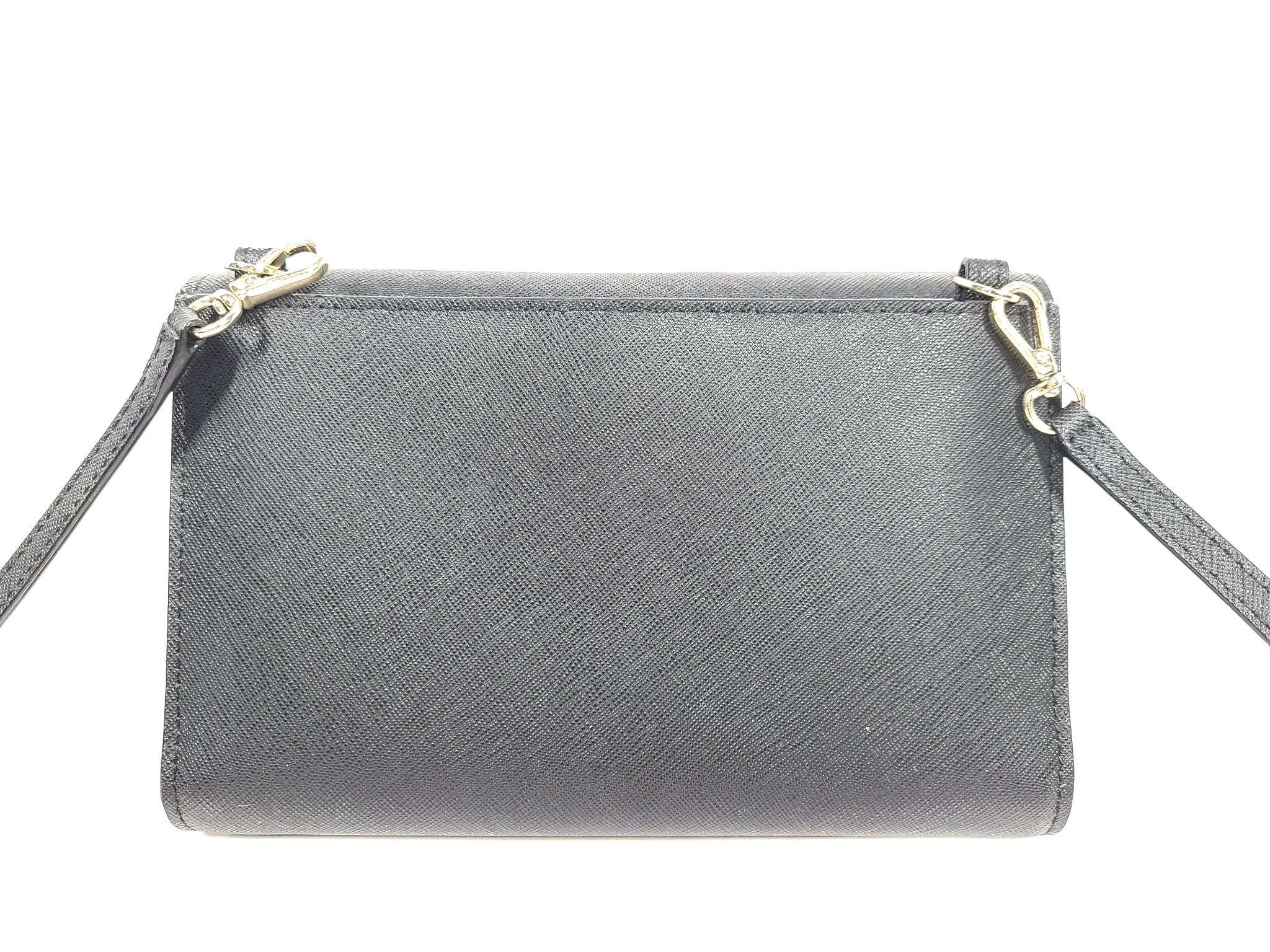Kate Spade Laurel Way Winni Flap Crossbody Wallet Leather Multiple Pockets Black