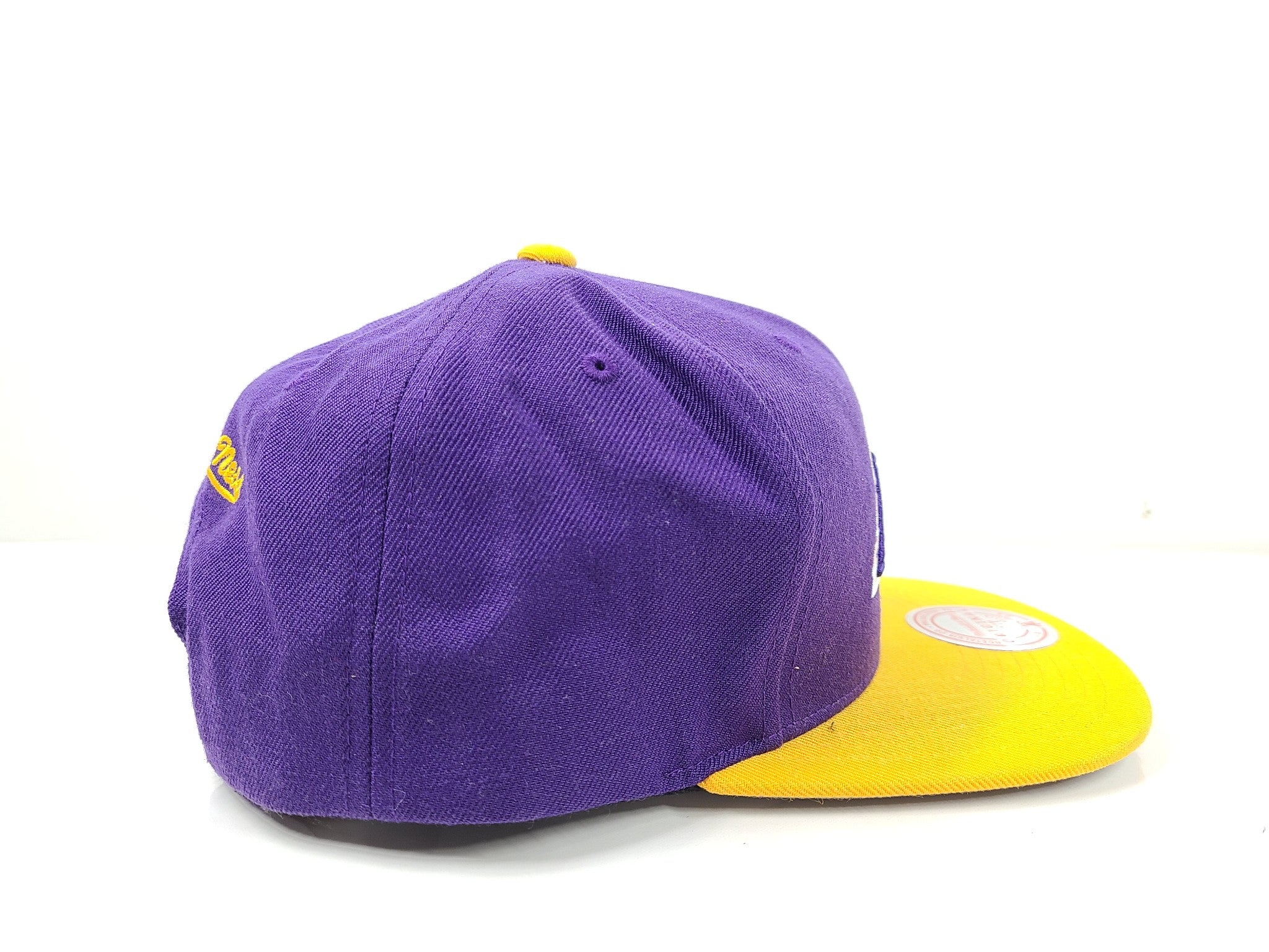 Mitchell & Ness Los Angeles Lakers NBA Team Ground Snapback Hat Purple One Size