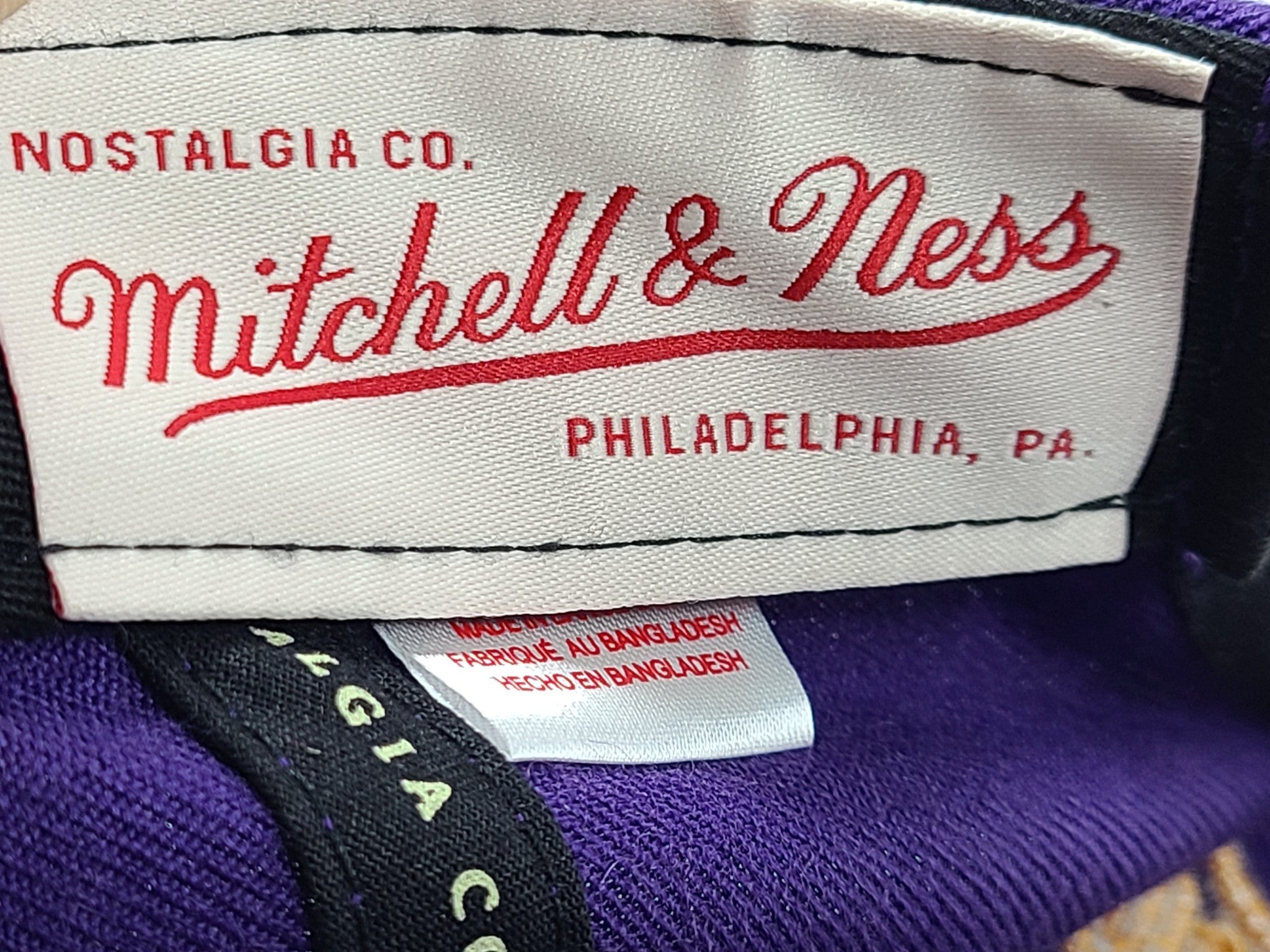 Mitchell & Ness Los Angeles Lakers NBA Team Ground Snapback Hat Purple One Size