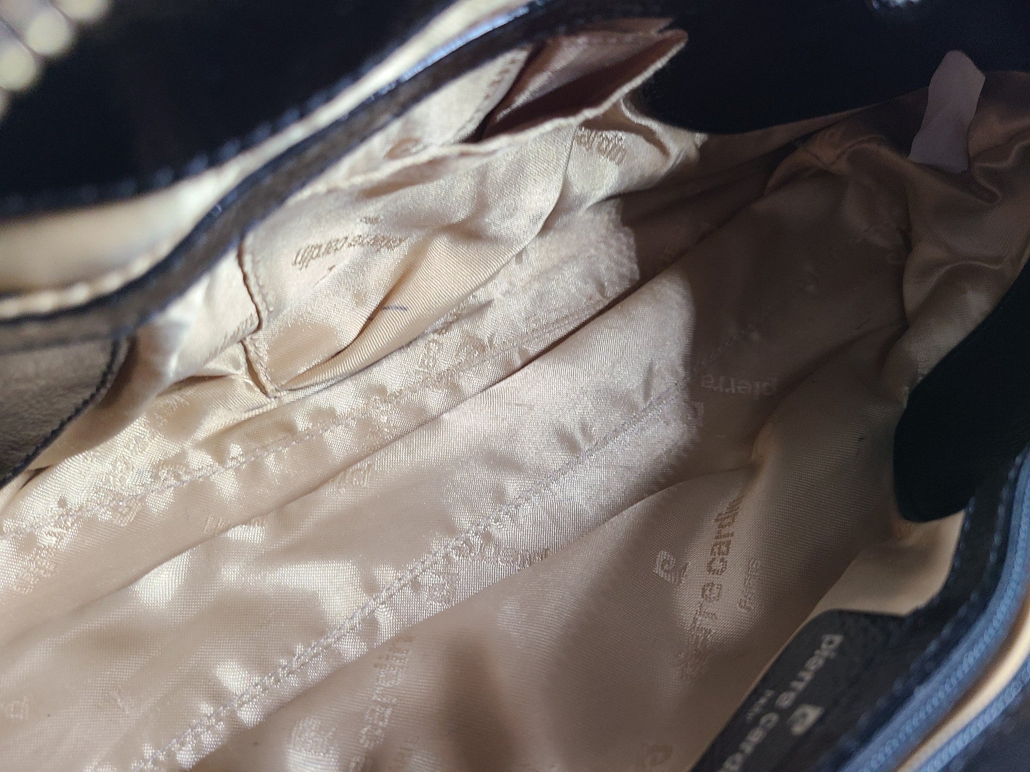 Pierre Cardin Couture Vintage Patent Leather Shoulder Bag Large Chain Black