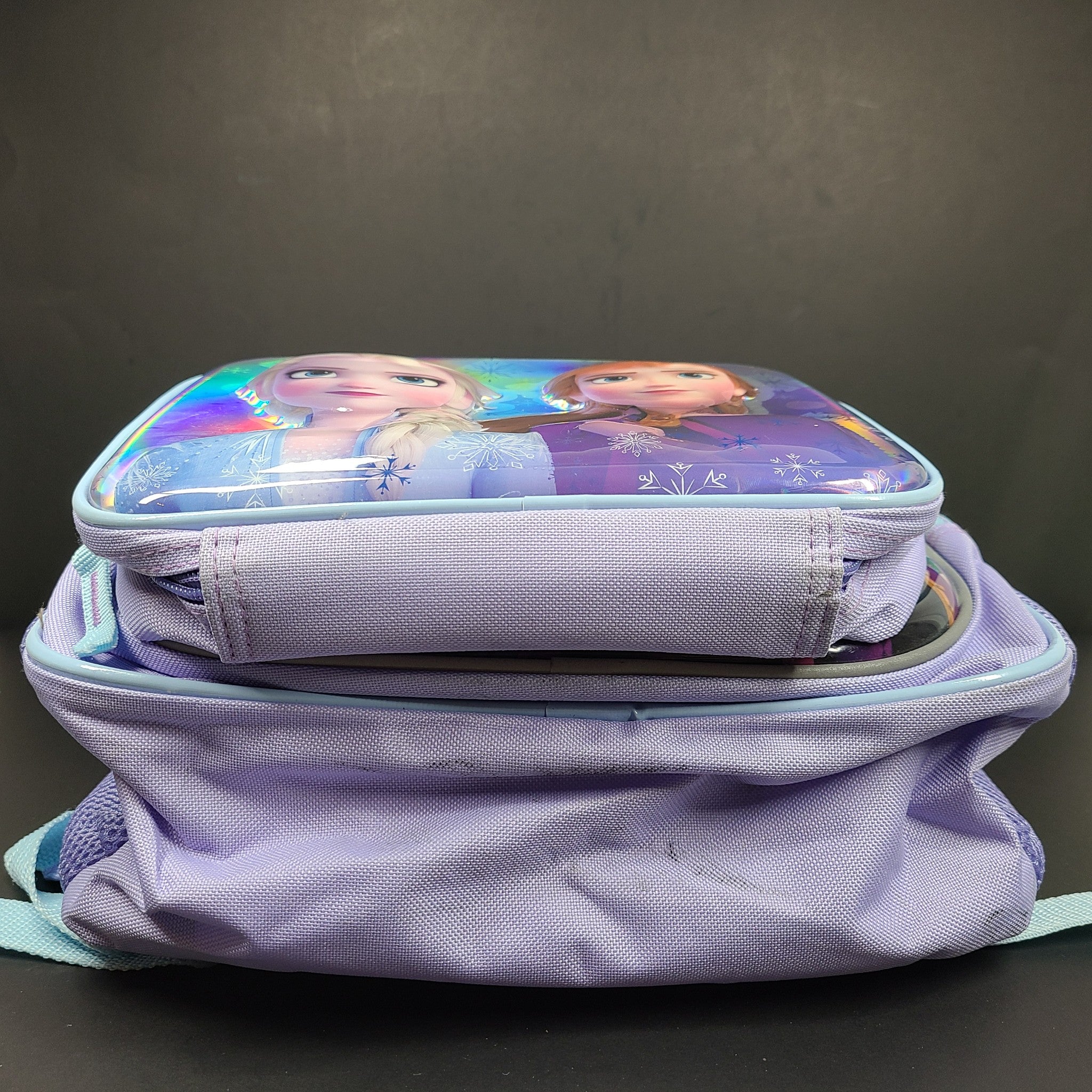 Disney Frozen 16" School Backpack + Lunch Bag Set 3D Print Purple