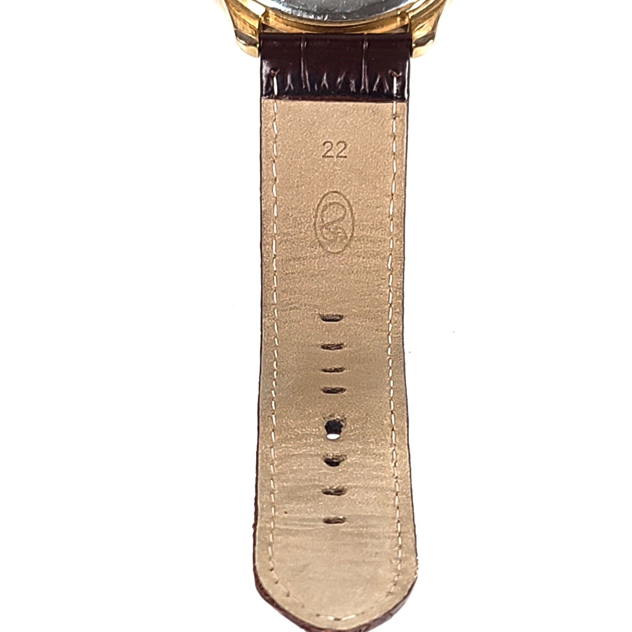 GUESS Men's Croco Brown Leather W14052G2 Chronograph Dress Watch Gold-Tone Brown