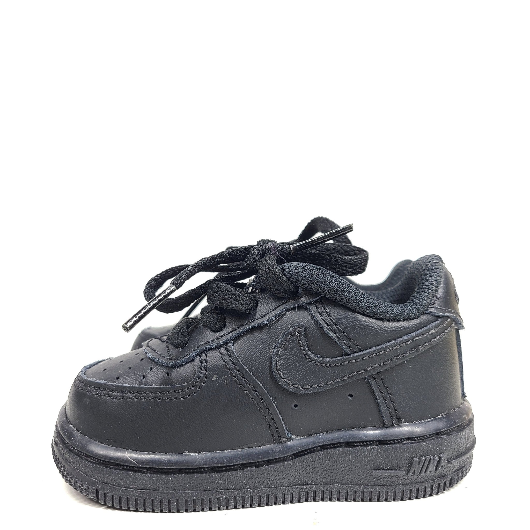 Nike Kids' Toddler Air Force 1 '06 Sneakers 314194-009 Leather Triple Black 4C