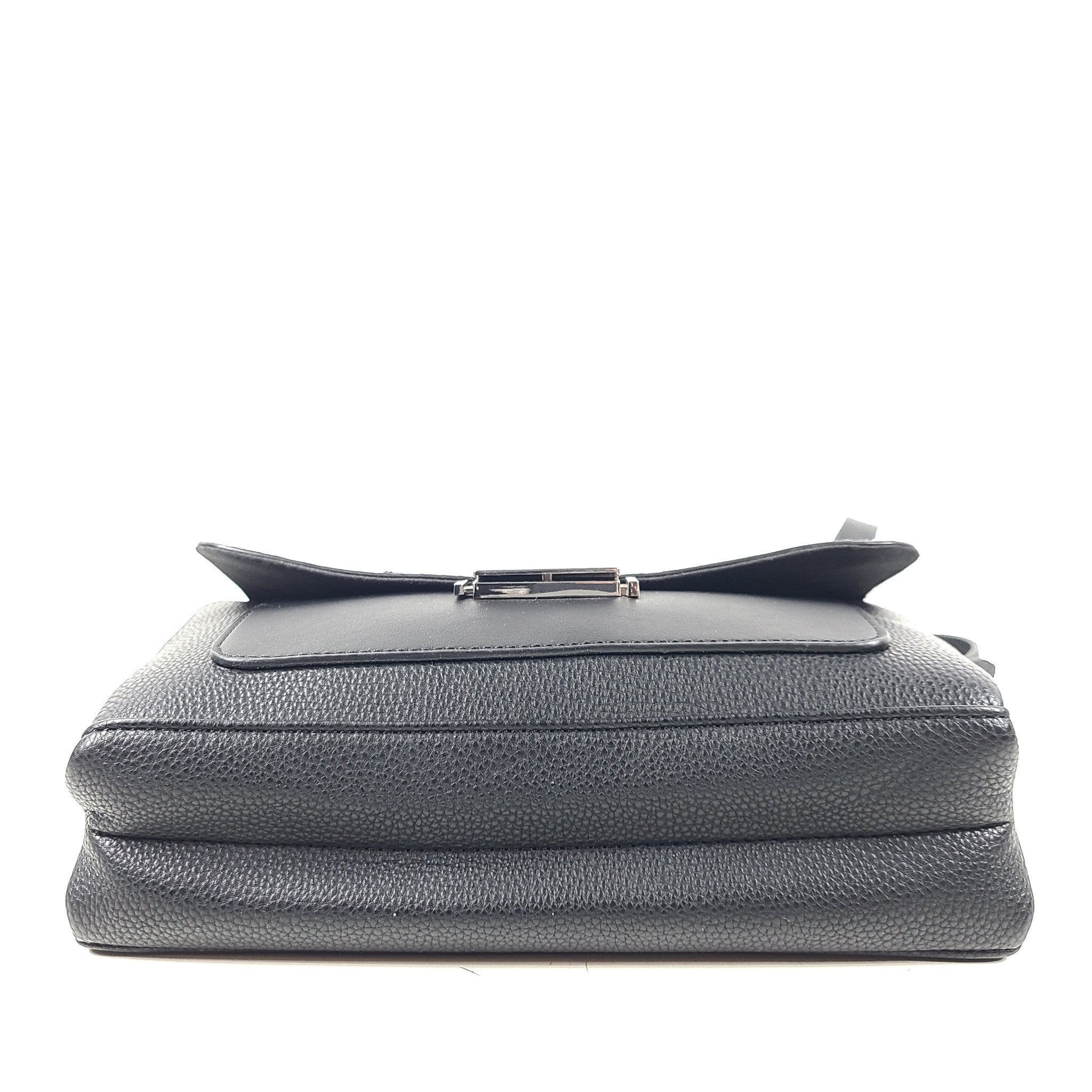 Parfois Women's Crossbody Bag Flap Closure Animal Snake Print Faux Leather Black