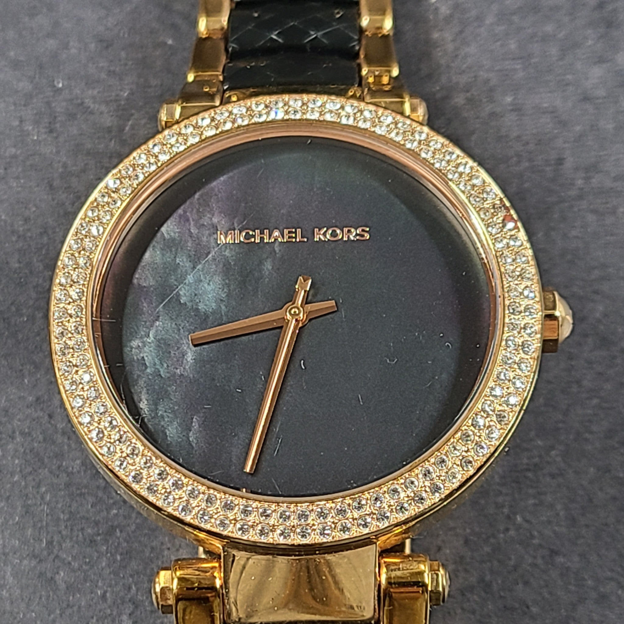 Michael Kors Parker 39 mm Watch Black Dial Shimmering Crystals MK6414