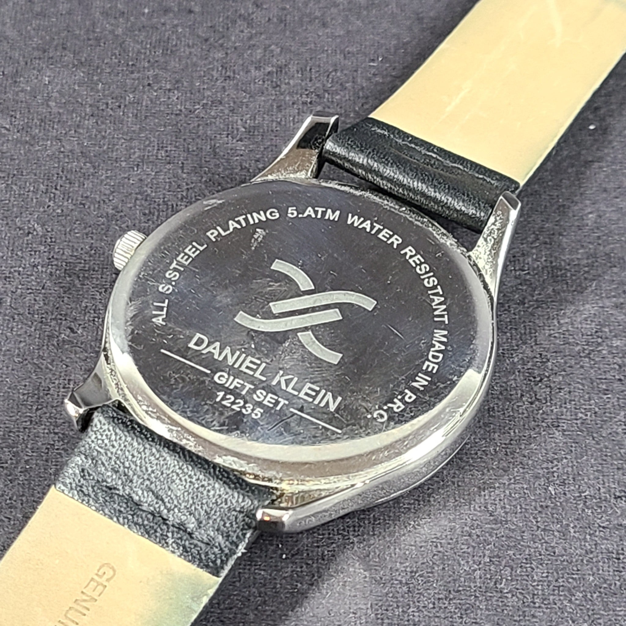 Daniel Klein Men's 44mm Analog Silver Dial Quartz Watch DK12235 Date Window