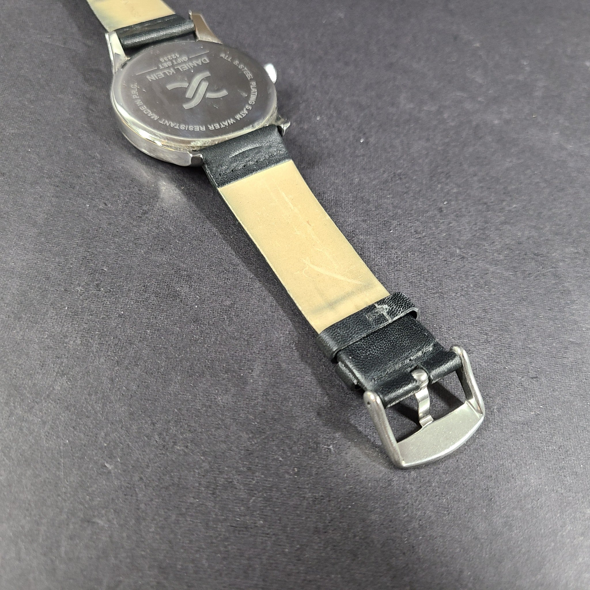 Daniel Klein Men's 44mm Analog Silver Dial Quartz Watch DK12235 Date Window