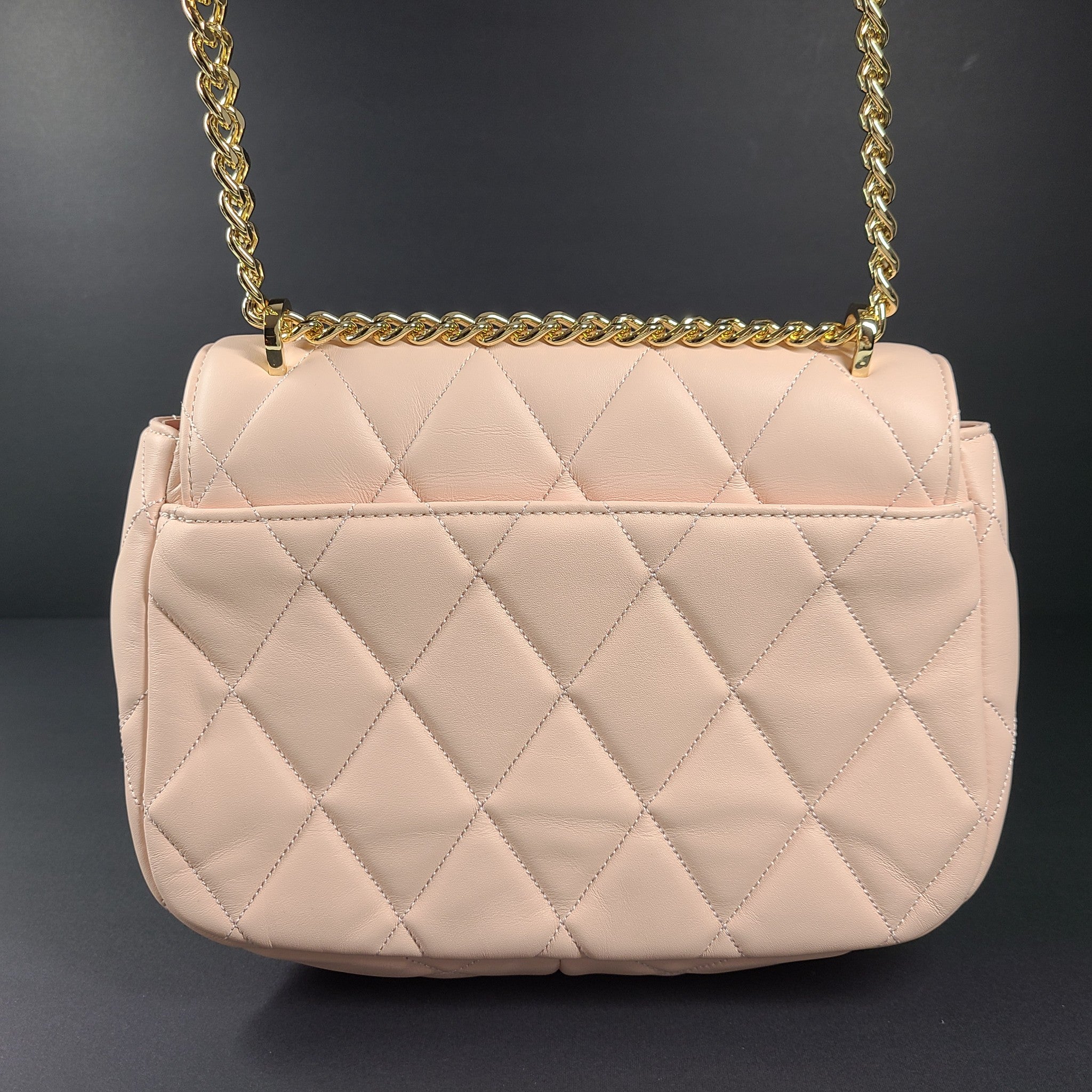 Kate Spade Carey Medium Flap Shoulder Bag Quilted Leather Crossbody Purse Pink