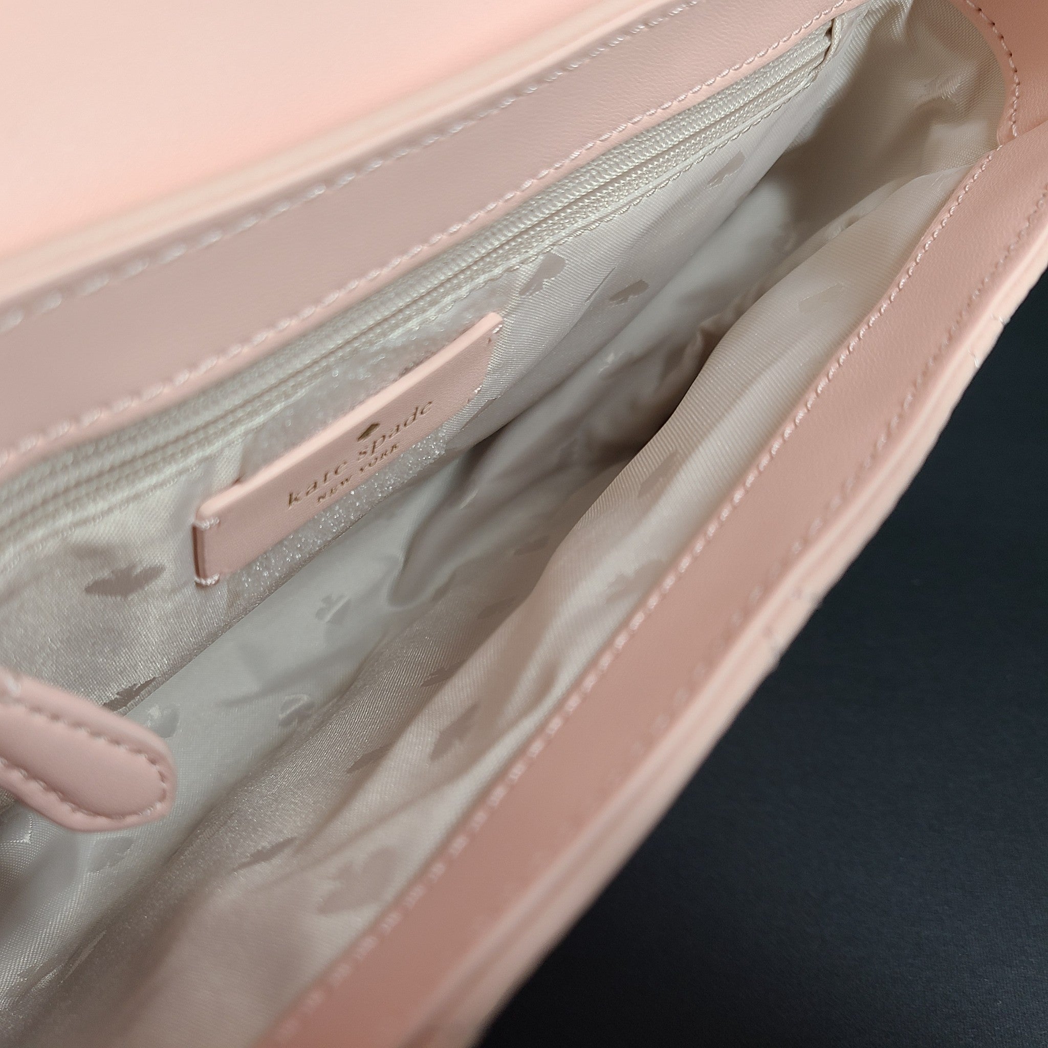 Kate Spade Carey Medium Flap Shoulder Bag Quilted Leather Crossbody Purse Pink