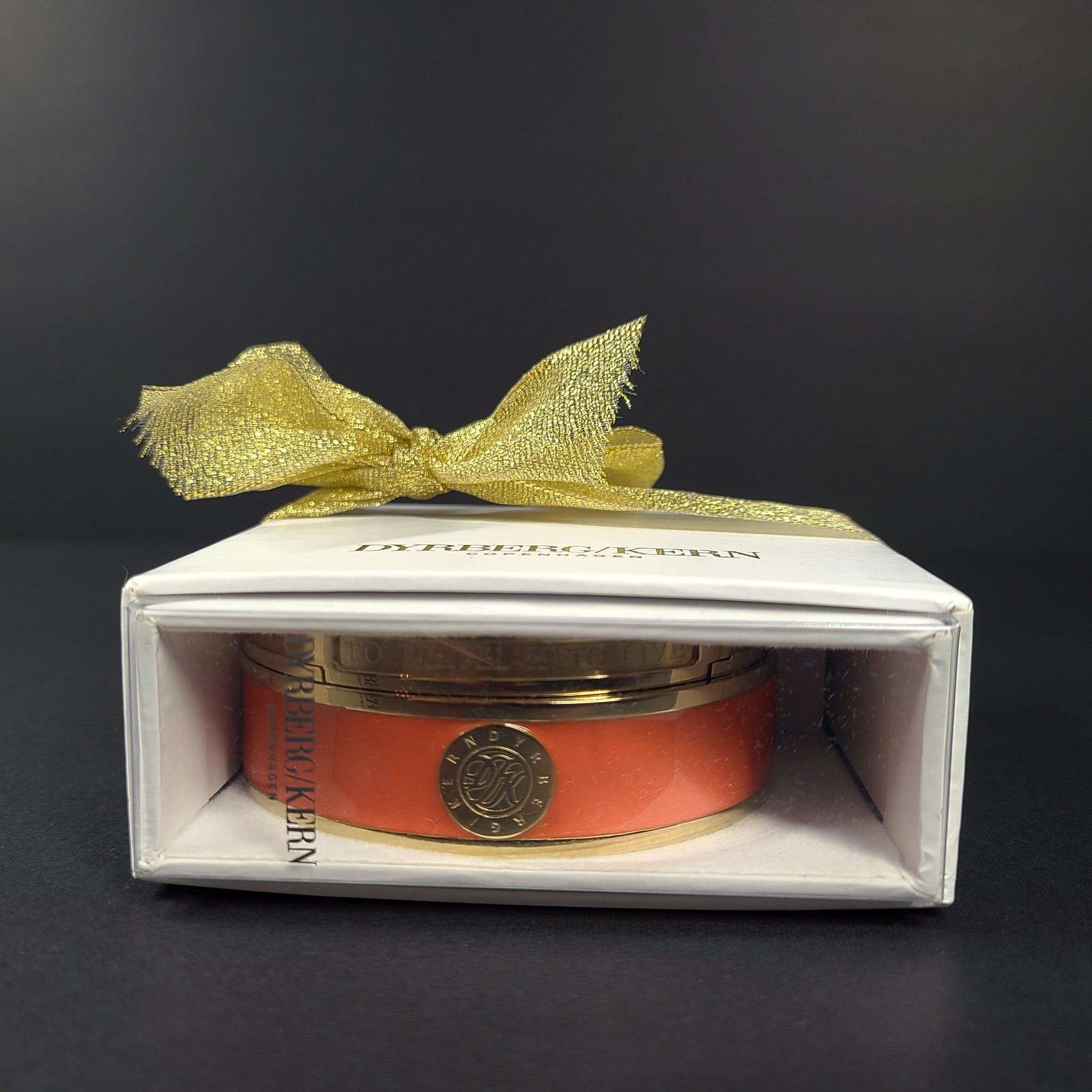Dyrberg/Kern Travel Fairy Tales Bangle Bracelets TF 10359 Gold Orange NIB