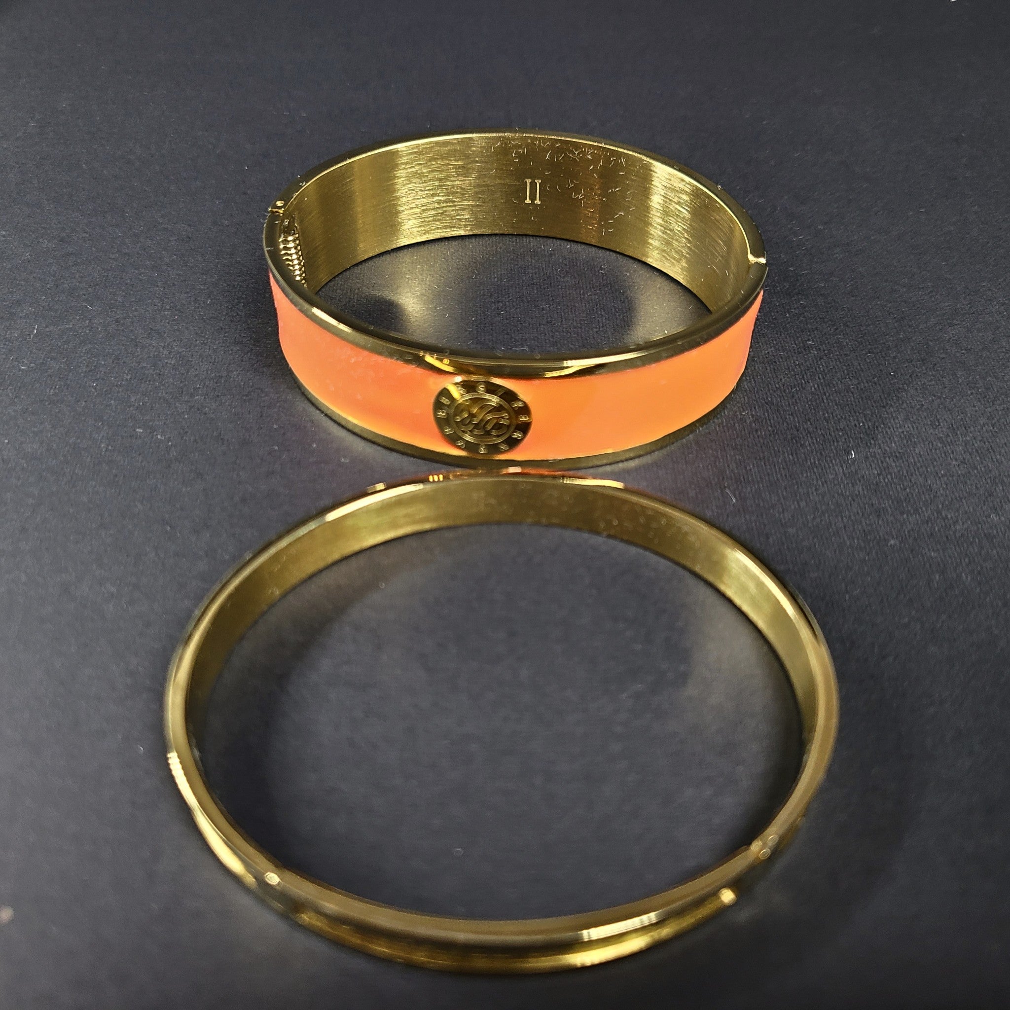 Dyrberg/Kern Travel Fairy Tales Bangle Bracelets TF 10359 Gold Orange NIB