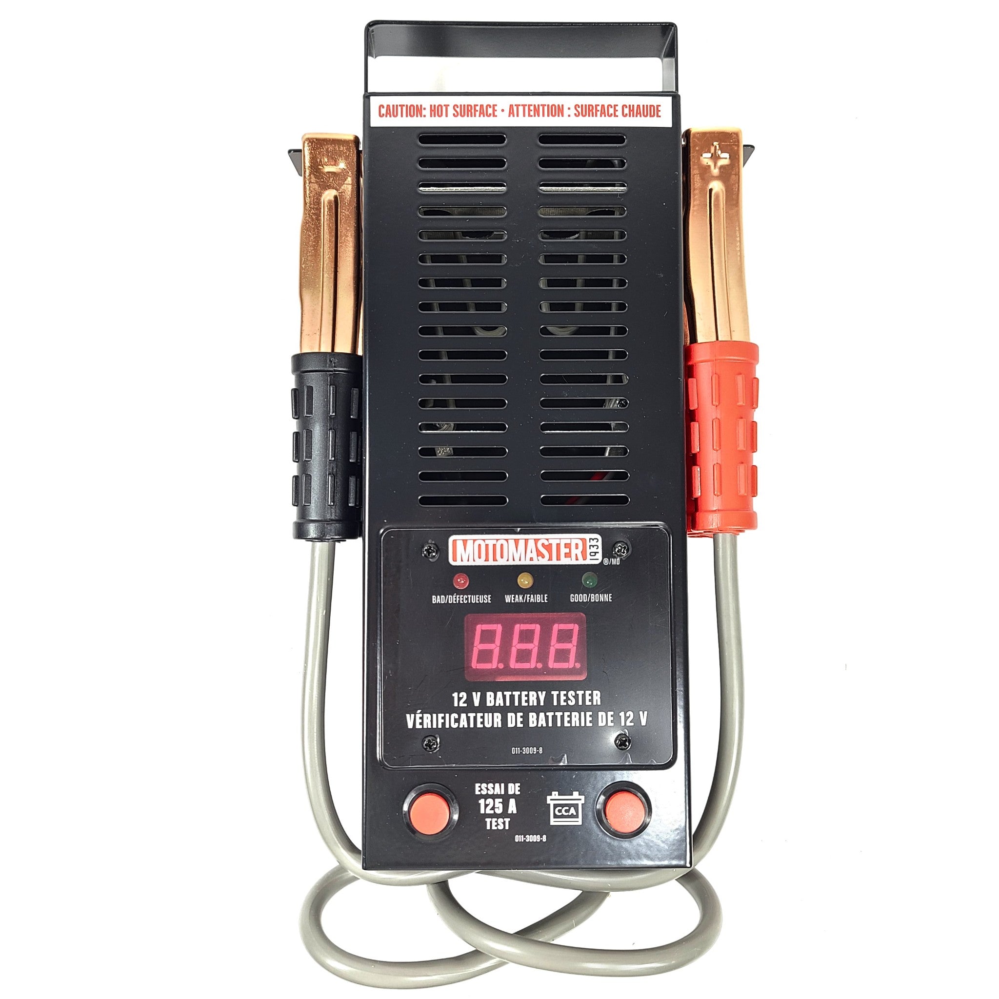 MotoMaster Battery Tester Voltmeter, 125-Amp Load, 12V 011-3009-8 NEW