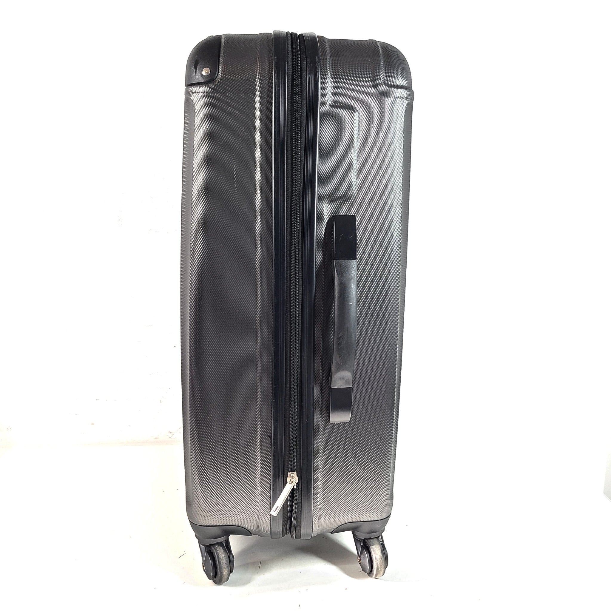 Jetstream 26" Hardside Rolling Spinner Checked Lightweight Suitcase Luggage Gray