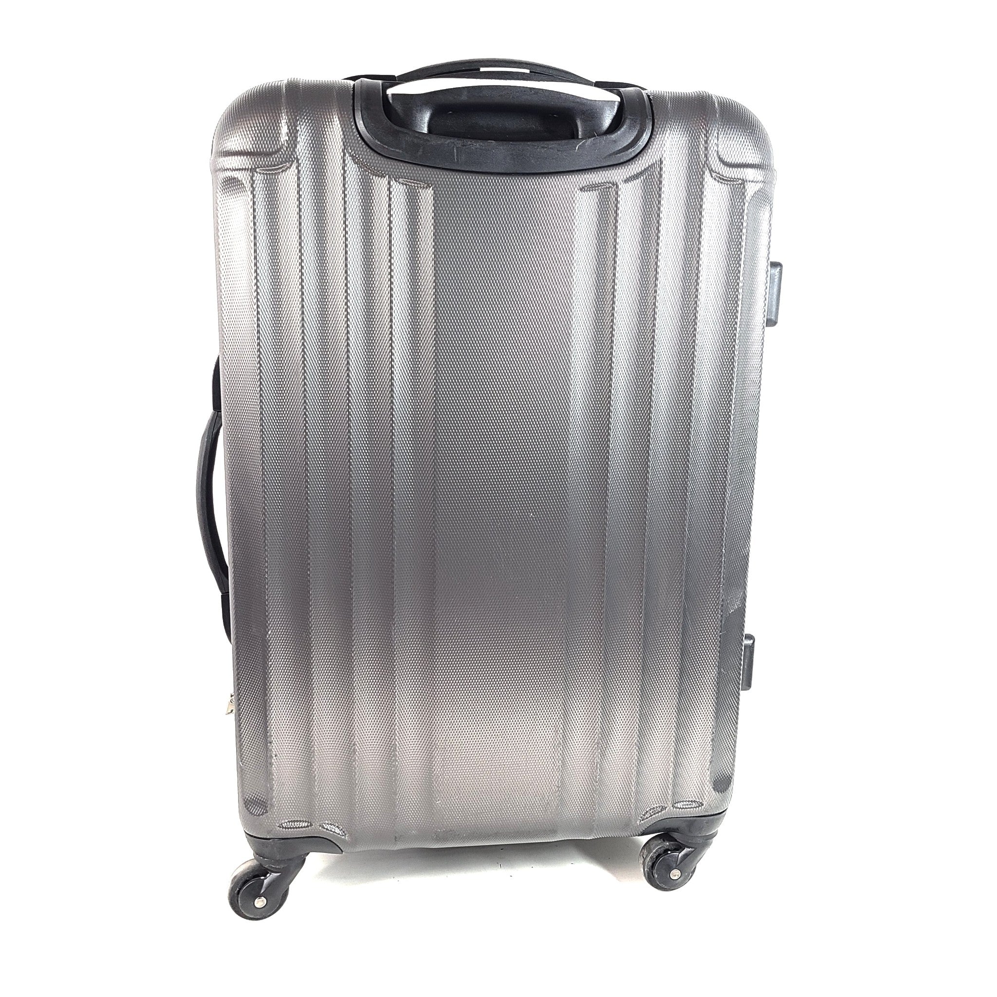 Jetstream 26" Hardside Rolling Spinner Checked Lightweight Suitcase Luggage Gray
