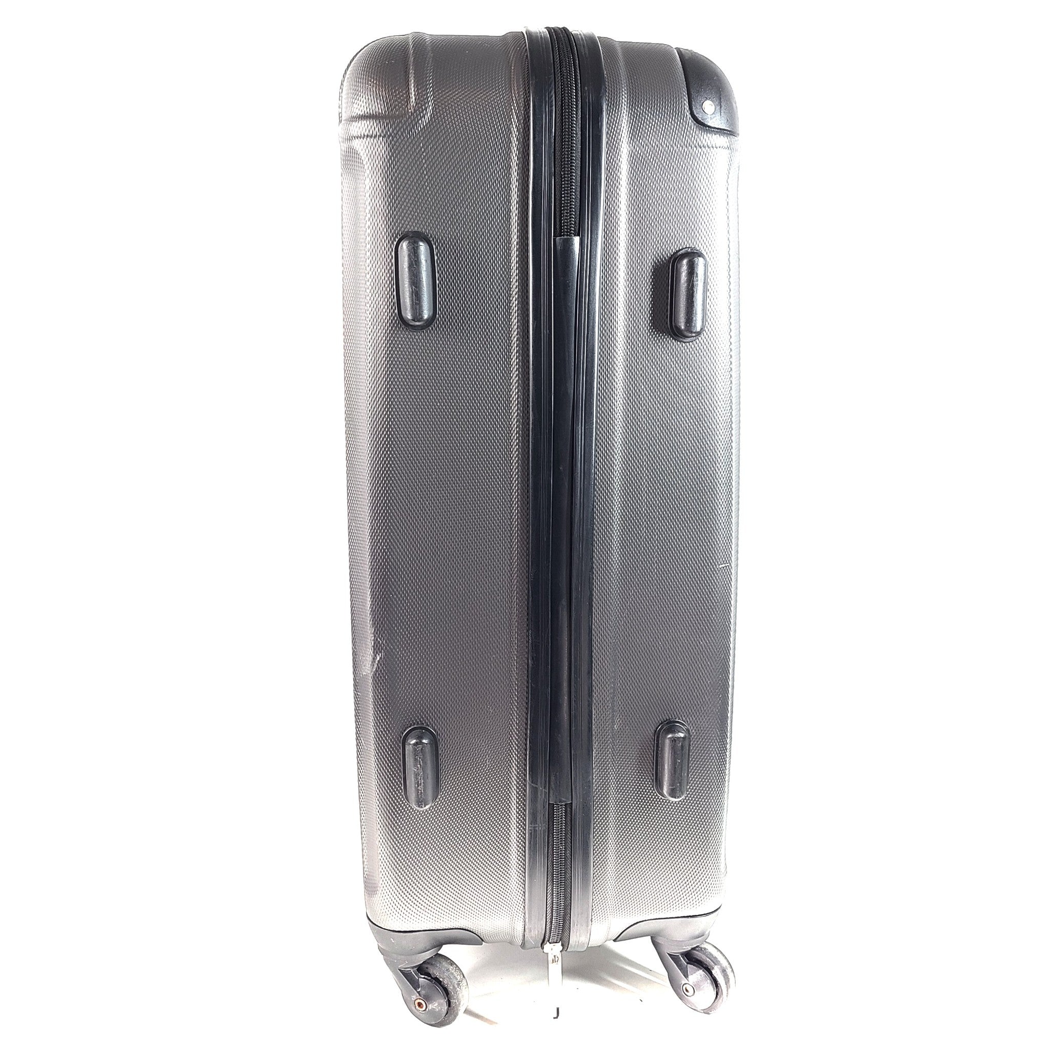 Jetstream 26" Hardside Rolling Spinner Checked Lightweight Suitcase Luggage Gray