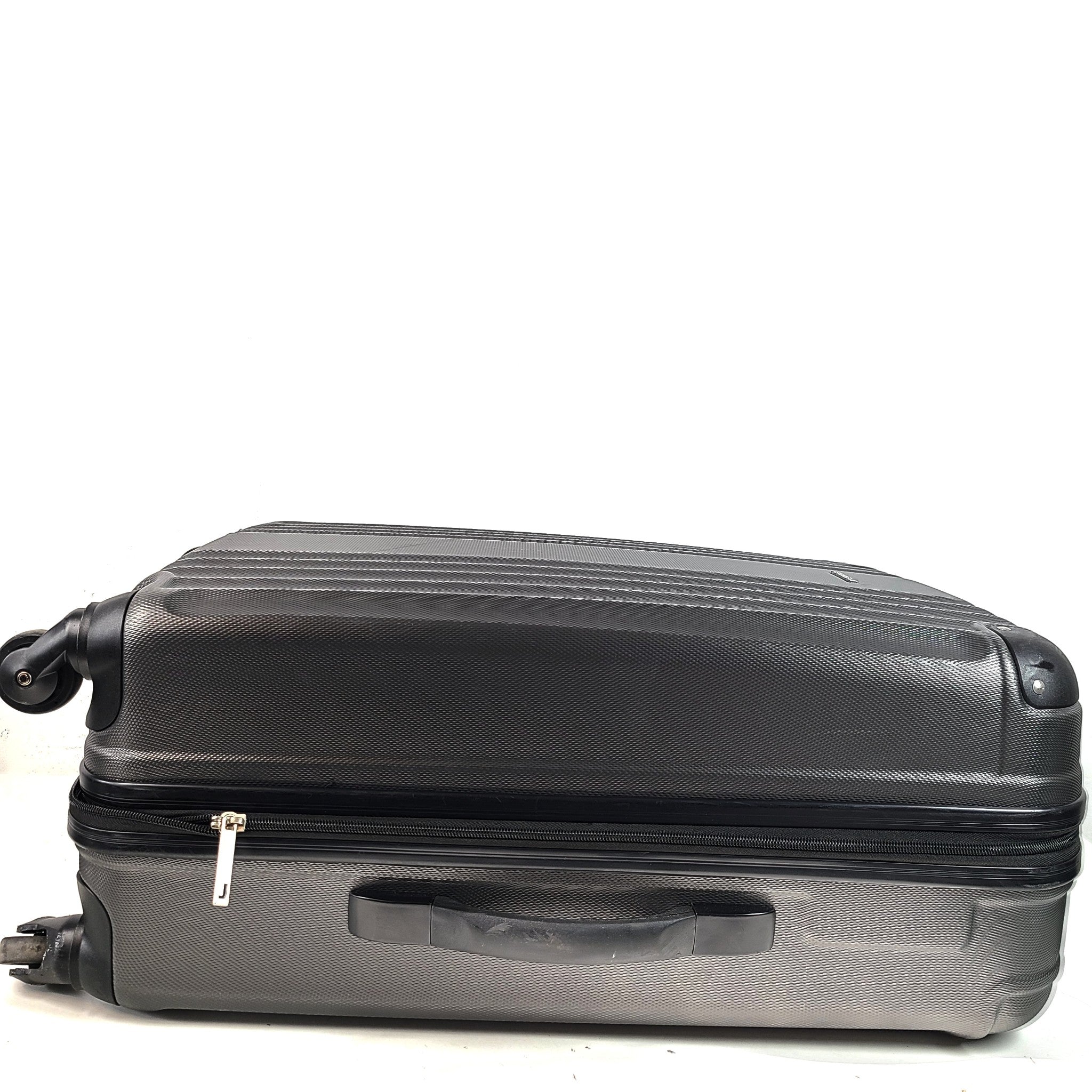 Jetstream 26" Hardside Rolling Spinner Checked Lightweight Suitcase Luggage Gray