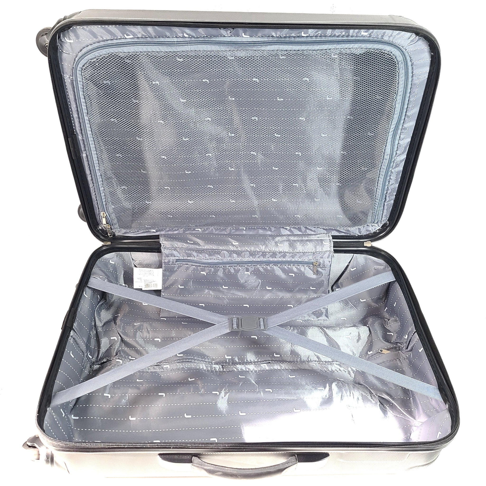 Jetstream 26" Hardside Rolling Spinner Checked Lightweight Suitcase Luggage Gray