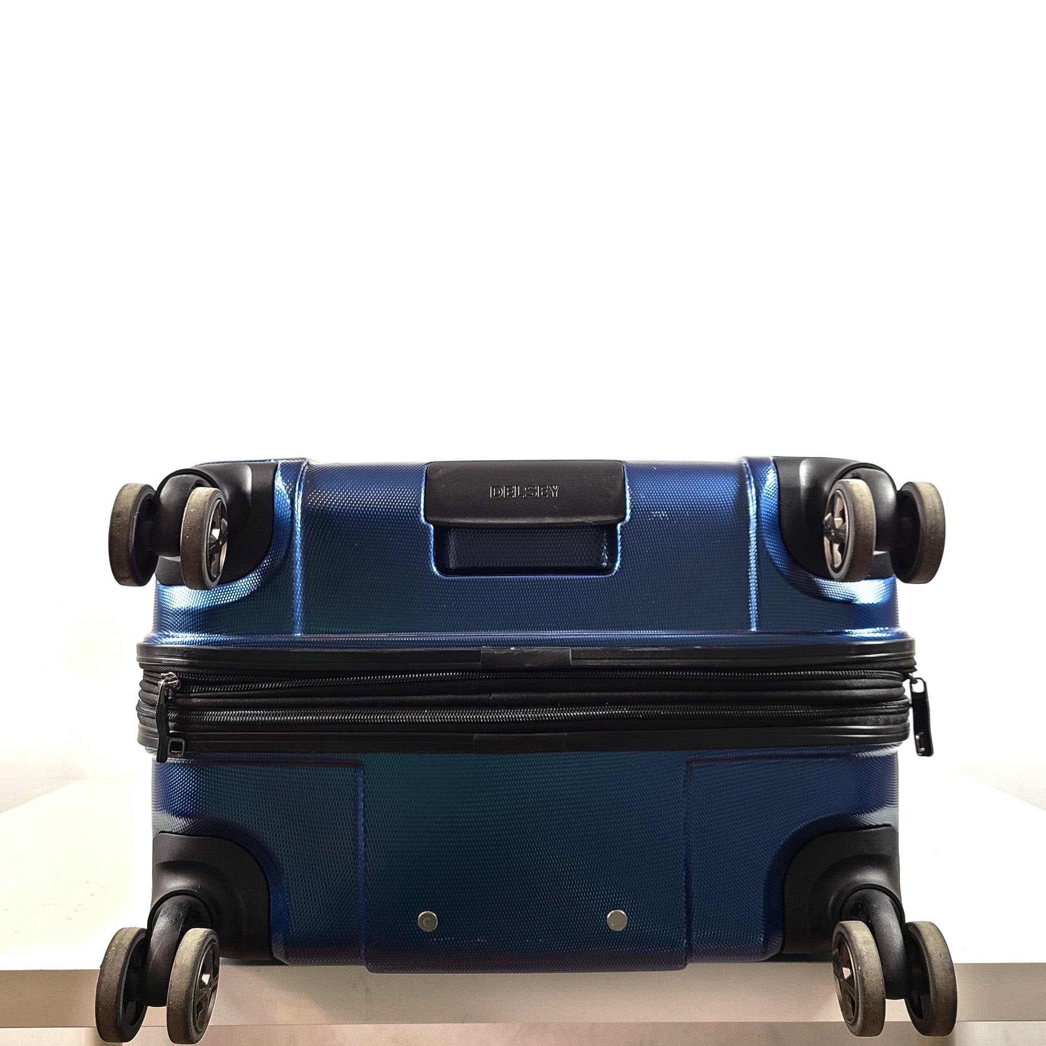 Delsey 27" Spinner Luggage Hardside Light Expandable TSA Locking Suitcase Blue