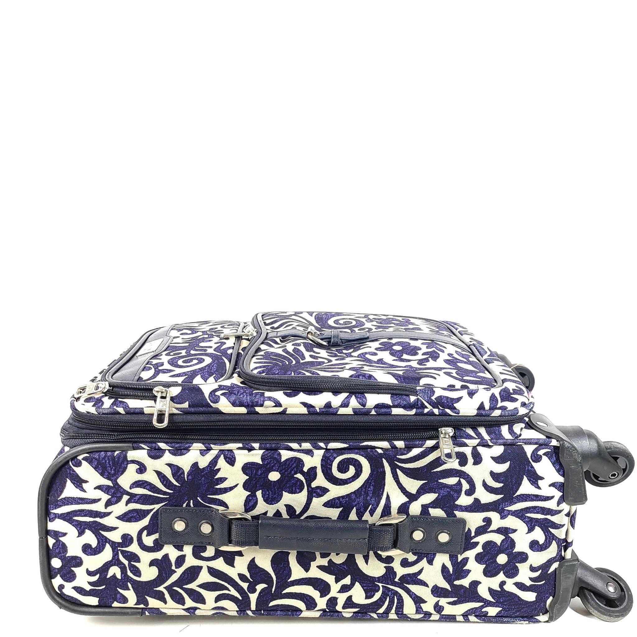 Chaps 23"  Softside Spinner Expanding Carry On Cabin Luggage Floral Pattern