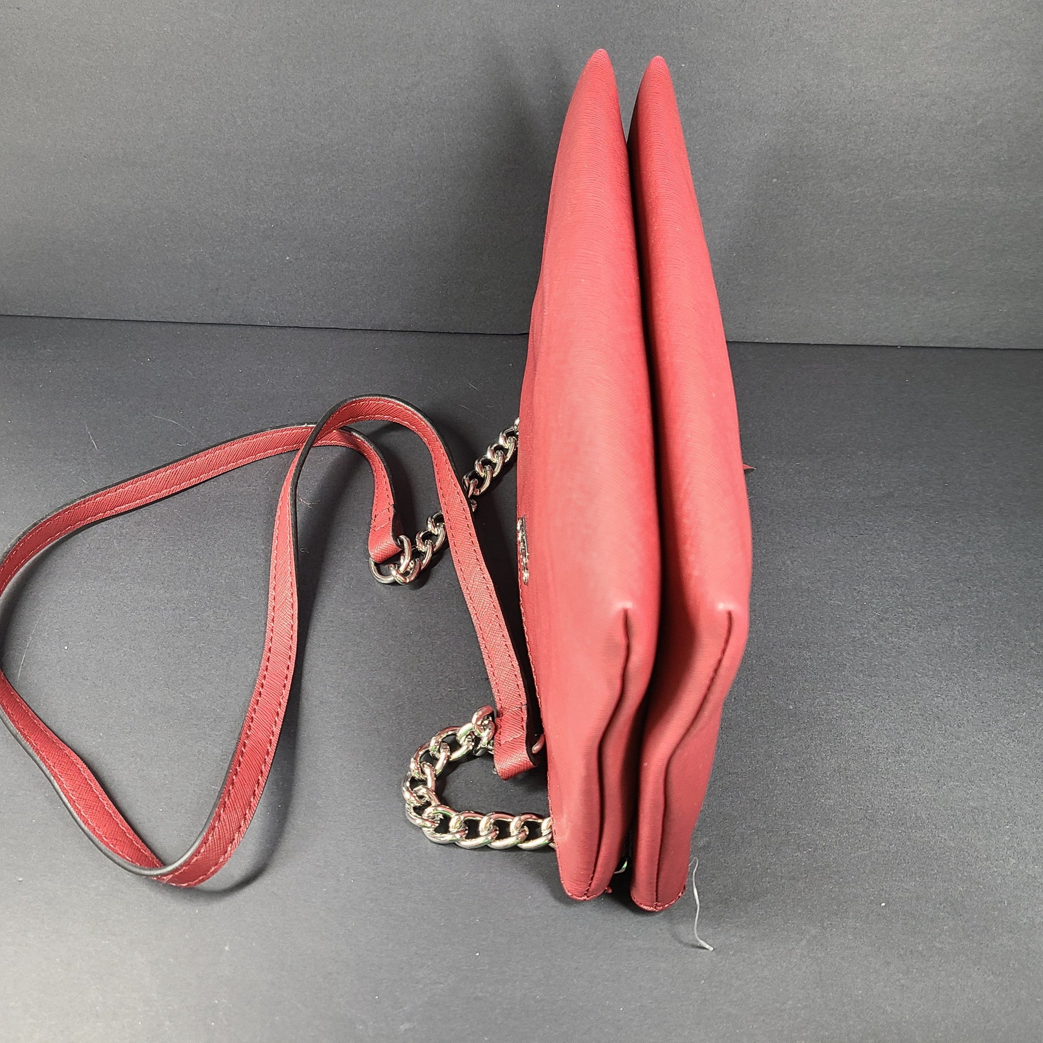 GUESS Kalei Mini Double Zip Crossbody Strap Bag Top-Zip Pockets Cranberry Red