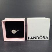 Pandora Round Sparkle Halo Ring 925 Silver Clear 196250CZ Sz US 6 EUR 52