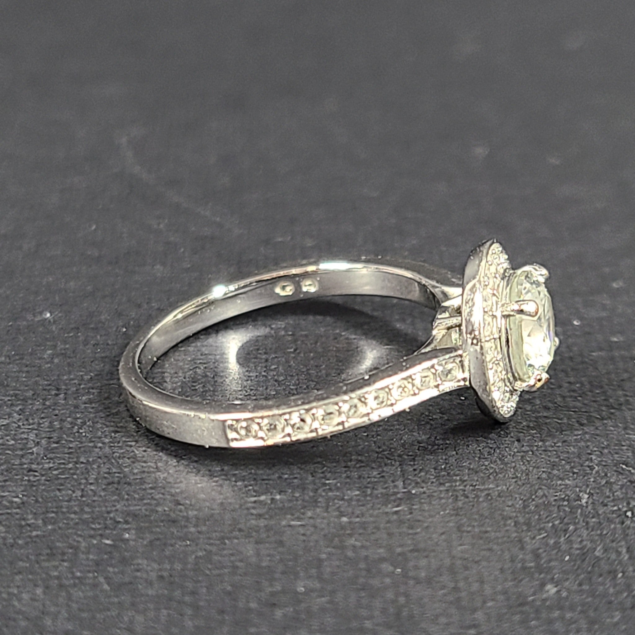 Pandora Round Sparkle Halo Ring 925 Silver Clear 196250CZ Sz US 6 EUR 52