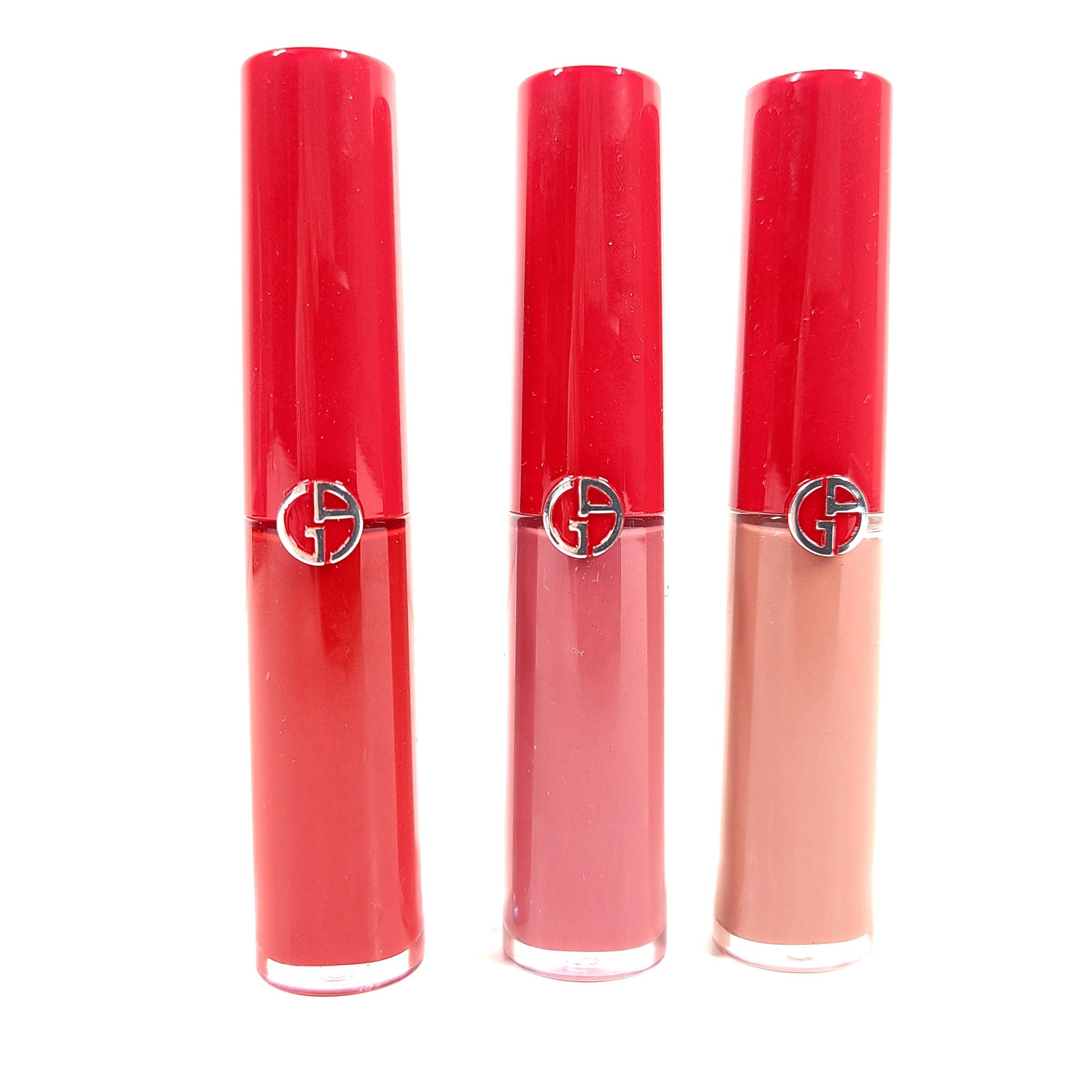 Giorgio Armani Lip Maestro Matte Liquid Lipstick Trio and Pouch Set 3x 0.12 NIB