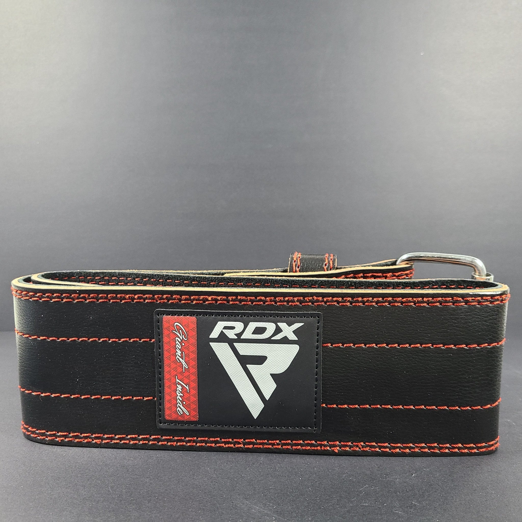RDX Weight Lifting Belt 4" Leather Weightlifting Belt Thick Support Black Sz M