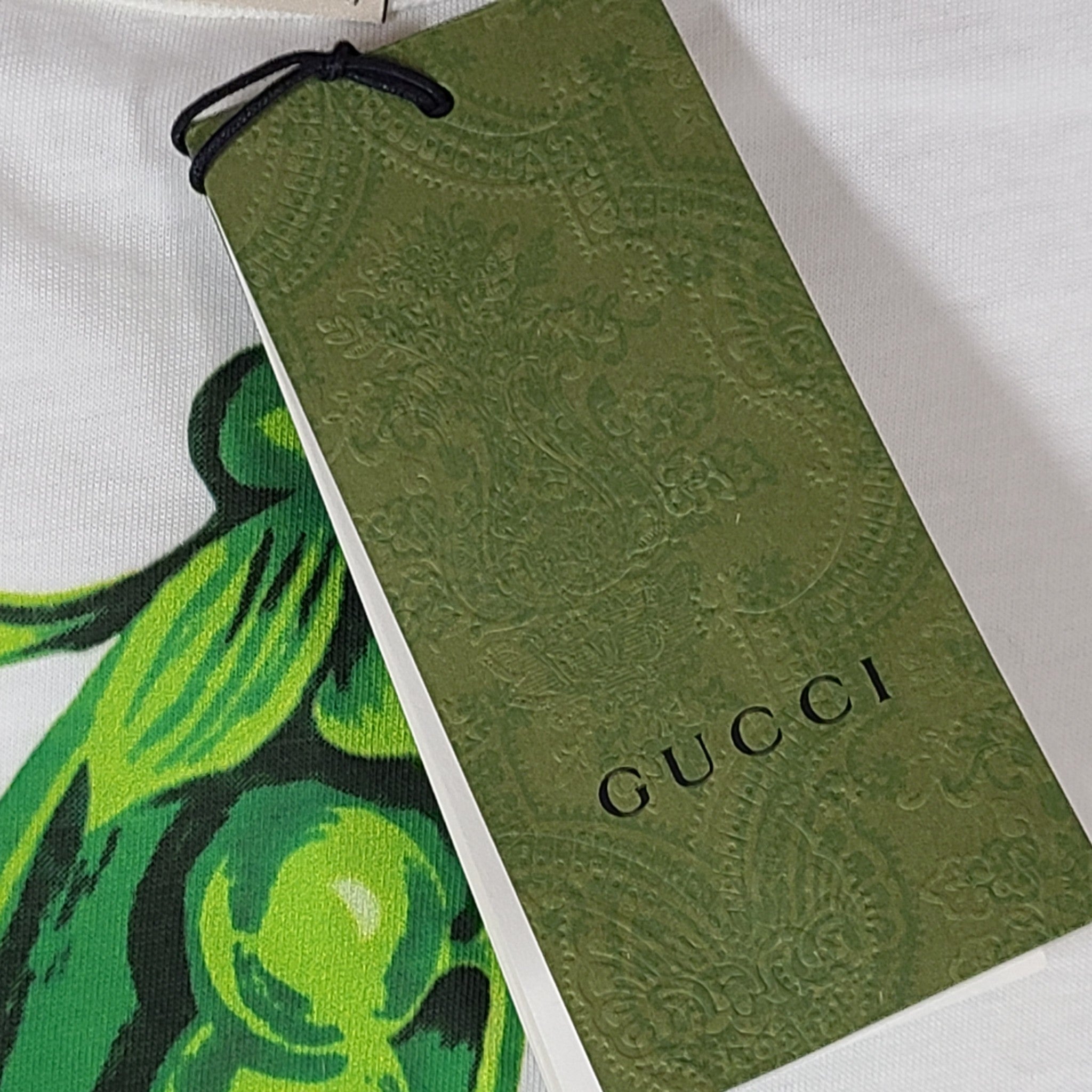Gucci & Ken Scott Women's Pea Print T-Shirt Cotton 652000 Ivory XS NWT