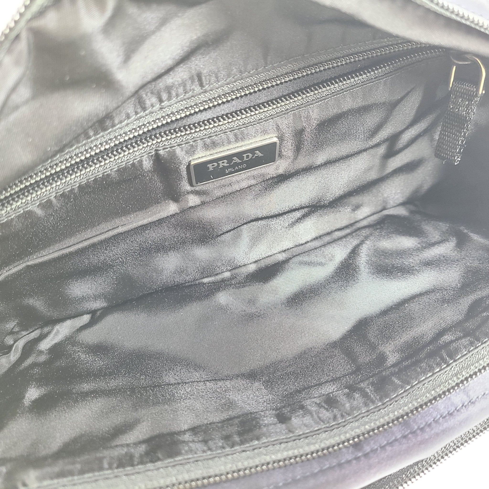 Prada Men's Marsupio Crossbody Belt Bag Tessuto Nylon Navy Blue