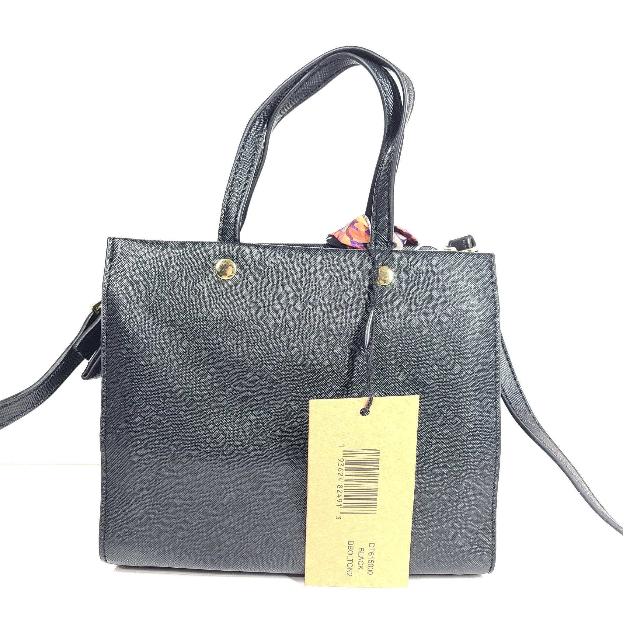 Steve Madden Bolton Crossbody Detachable Strap With Removable Scarf Black