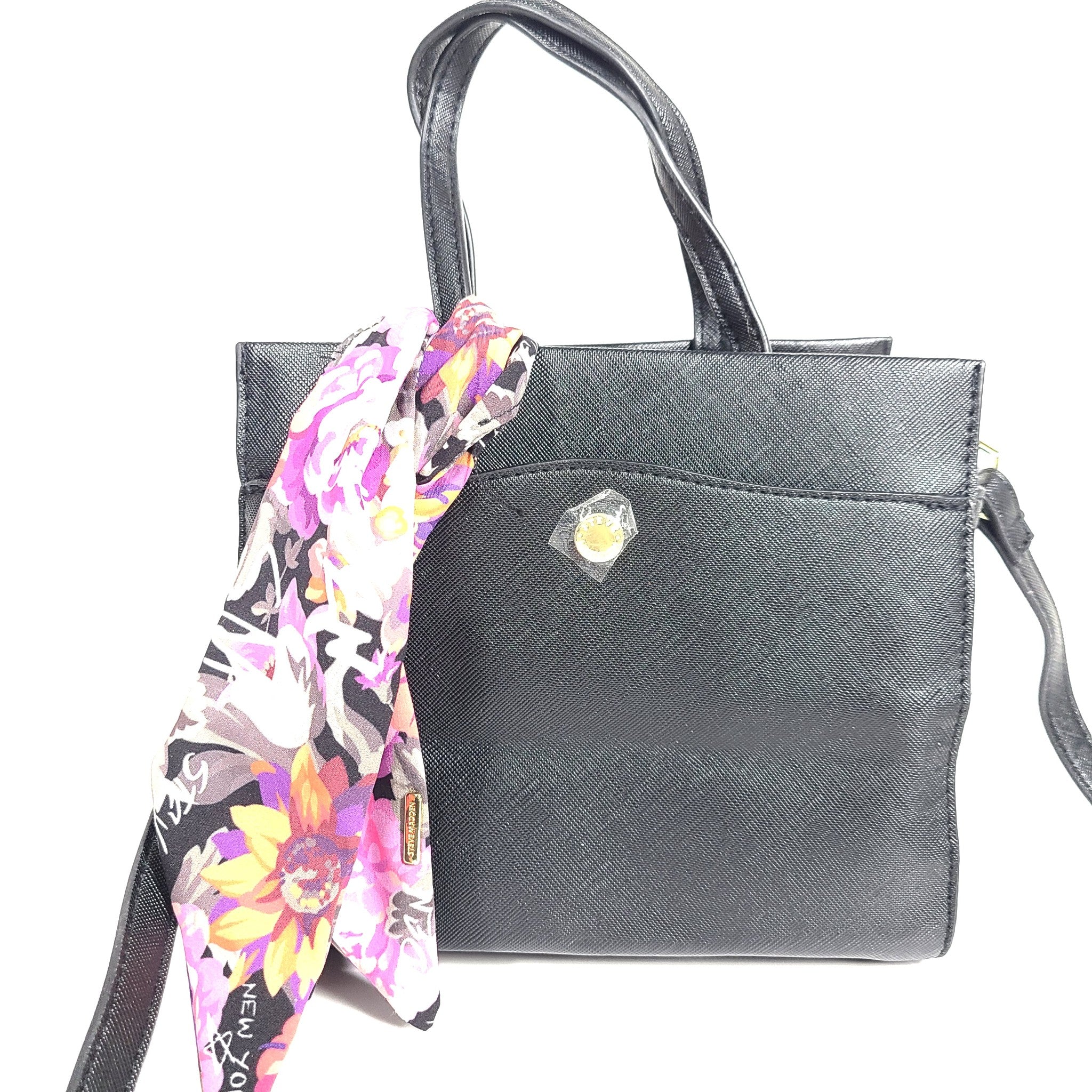 Steve Madden Bolton Crossbody Detachable Strap With Removable Scarf Black