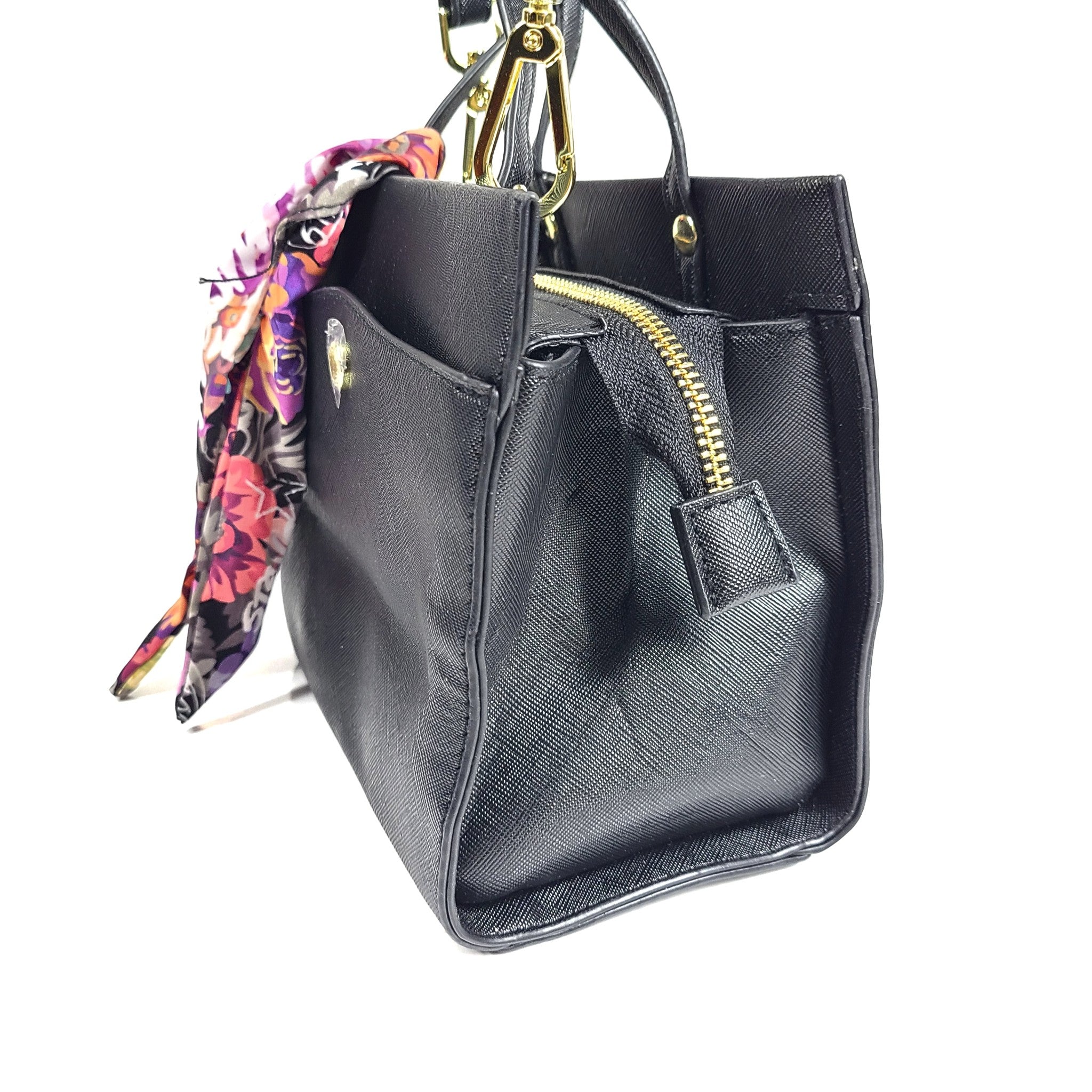 Steve Madden Bolton Crossbody Detachable Strap With Removable Scarf Black