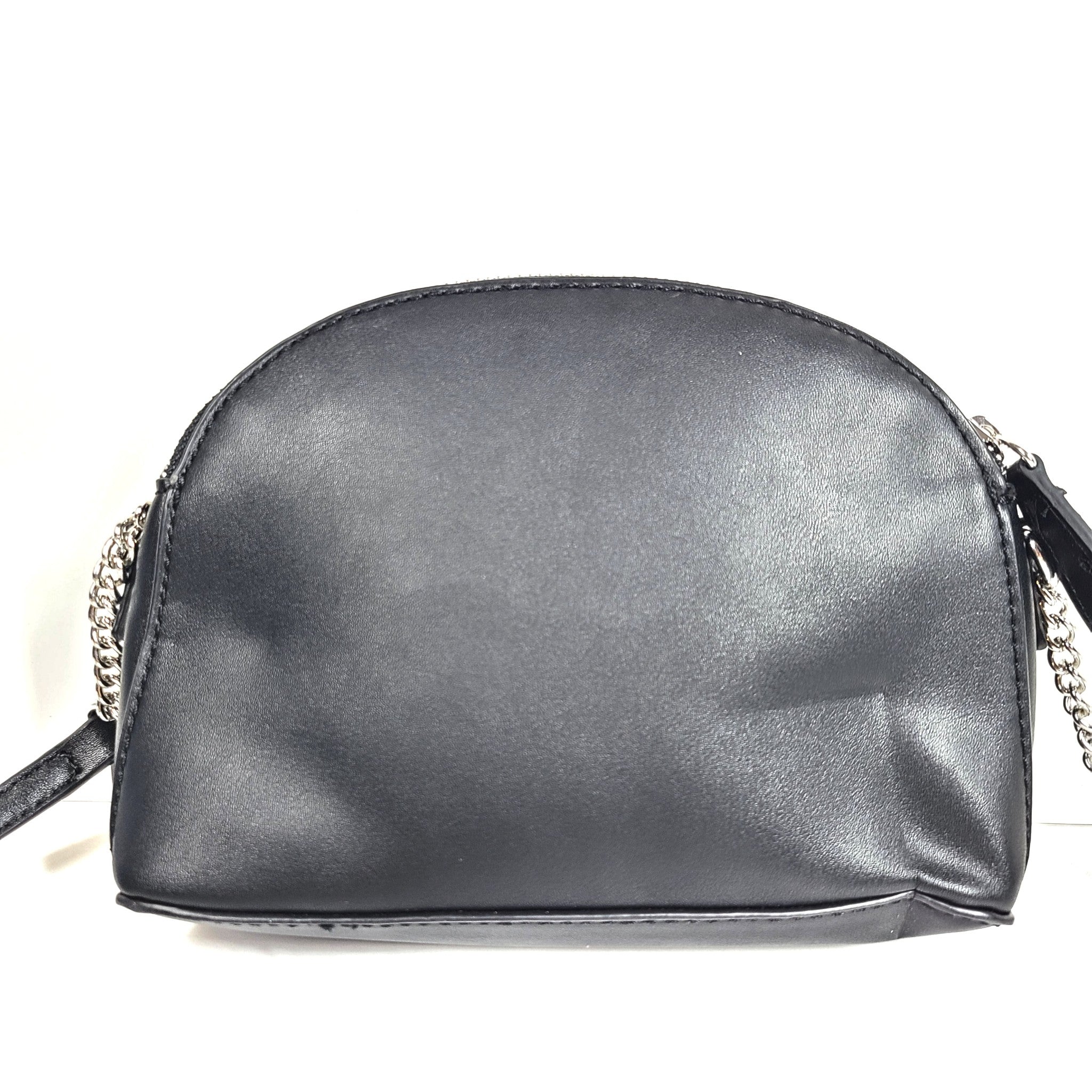 GUESS MCCLAIN Mini Crossbody Bag Top-Zip Multiple Pockets Faux Leather Black